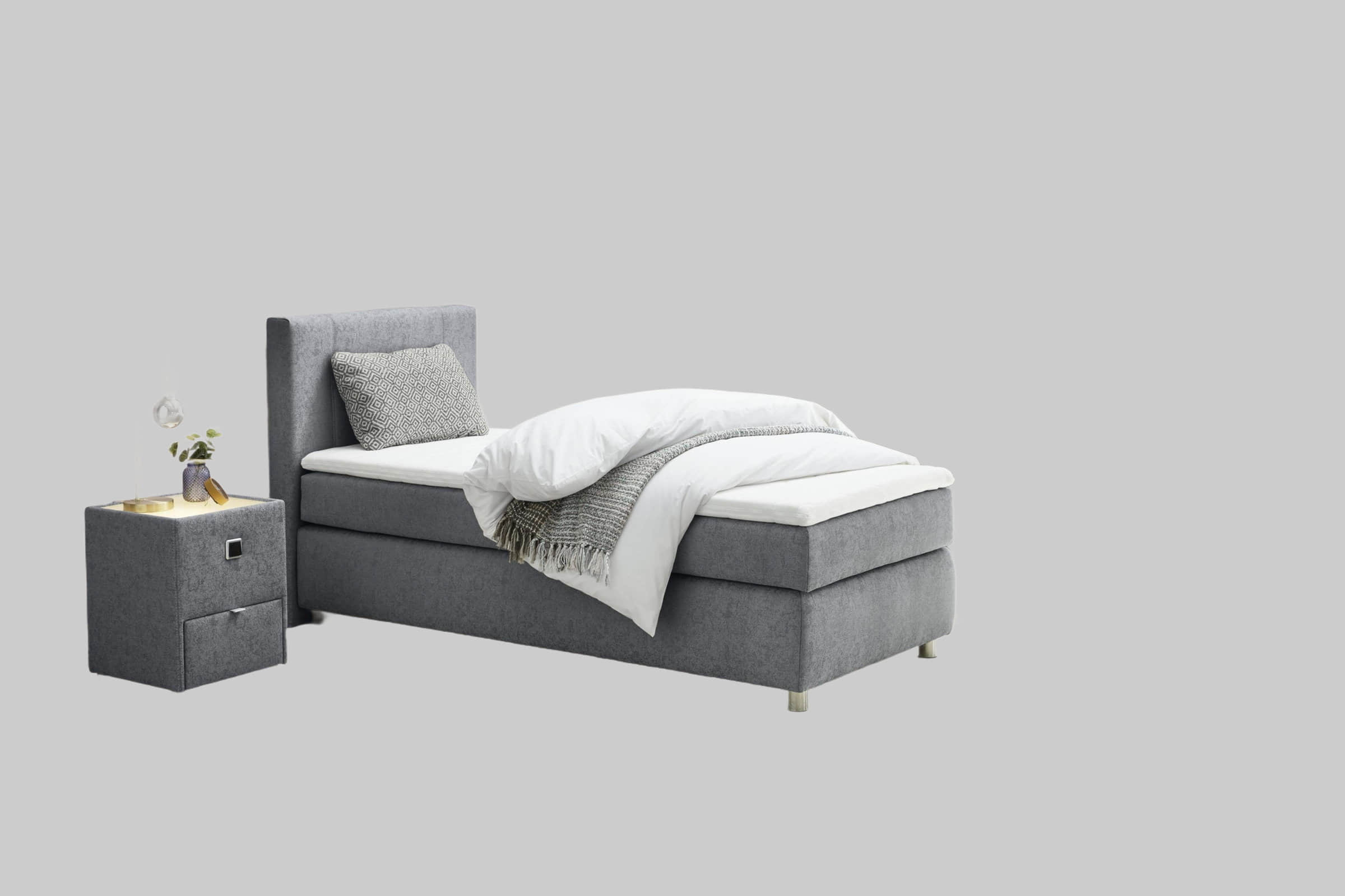 Jockenhöfer Gruppe Nachtkonsole »Lancy« mit LED-Beleuchtung - Moderner Nachttisch mit Schublade & dimmbarem Licht anthrazit Jockenhu00F6fer Gruppe Kommoden & Sideboards