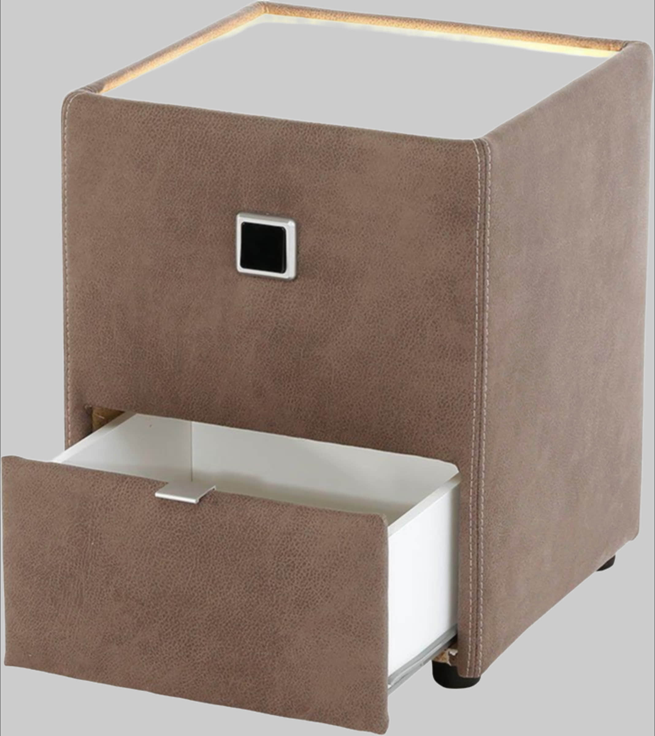 Kommoden & Sideboards Jockenhu00F6fer Gruppe Jockenhöfer Gruppe Nachtkonsole »Lancy« mit LED-Beleuchtung - Moderner Nachttisch mit Schublade & dimmbarem Licht braun 415/08
