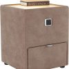 Kommoden & Sideboards Jockenhu00F6fer Gruppe Jockenhöfer Gruppe Nachtkonsole »Lancy« mit LED-Beleuchtung - Moderner Nachttisch mit Schublade & dimmbarem Licht dunkelbrau