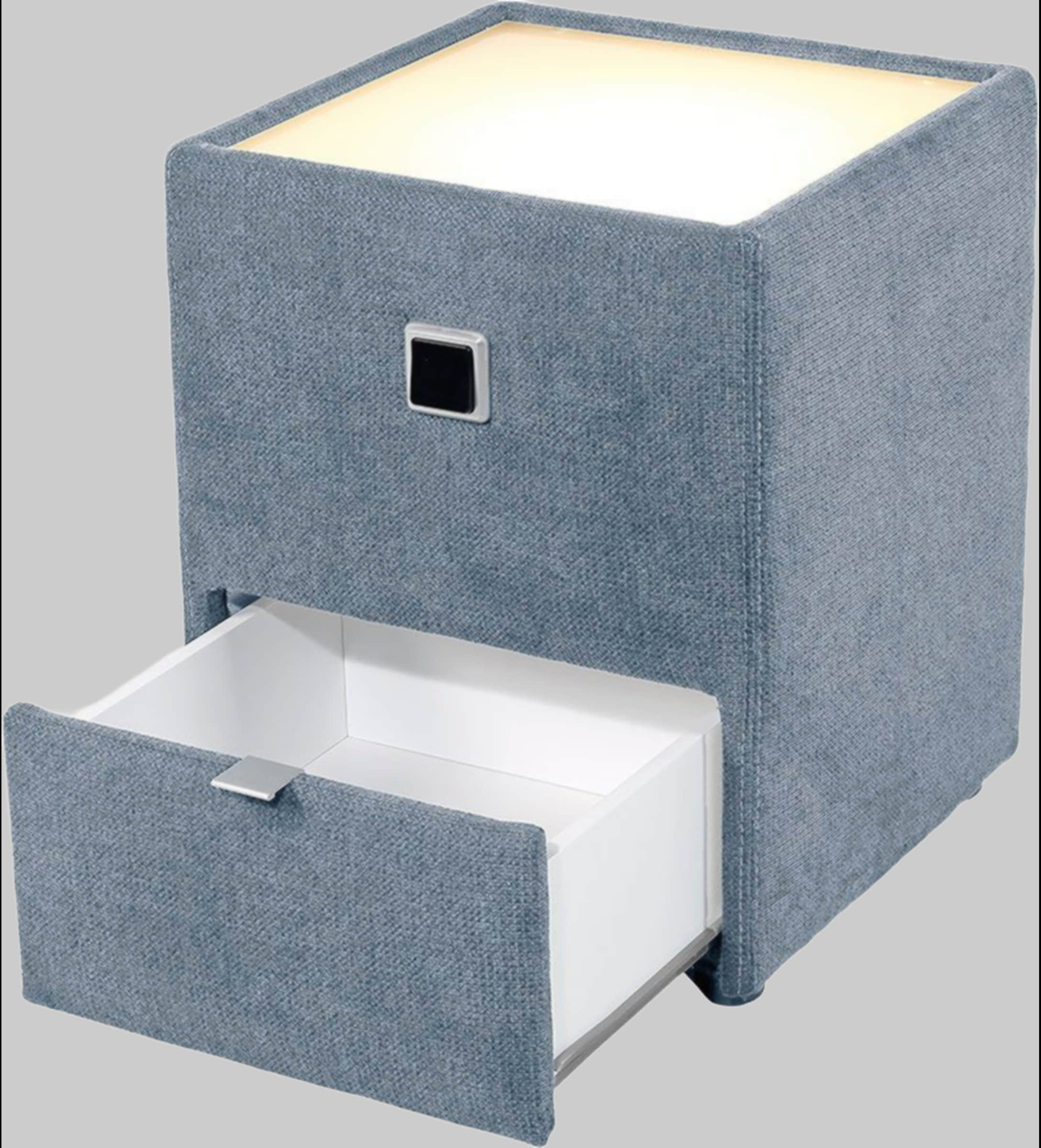 Jockenhöfer Gruppe Nachtkonsole »Lancy« mit LED-Beleuchtung - Moderner Nachttisch mit Schublade & dimmbarem Licht aqua blau Kommoden & Sideboards Jockenhu00F6fer Gruppe