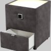 Jockenhu00F6fer Gruppe Kommoden & Sideboards Jockenhöfer Gruppe Nachtkonsole »Lancy« mit LED-Beleuchtung - Moderner Nachttisch mit Schublade & dimmbarem Licht dunkelgrau