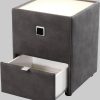 Kommoden & Sideboards Jockenhu00F6fer Gruppe Jockenhöfer Gruppe Nachtkonsole »Lancy« mit LED-Beleuchtung - Moderner Nachttisch mit Schublade & dimmbarem Licht dunkelgrau