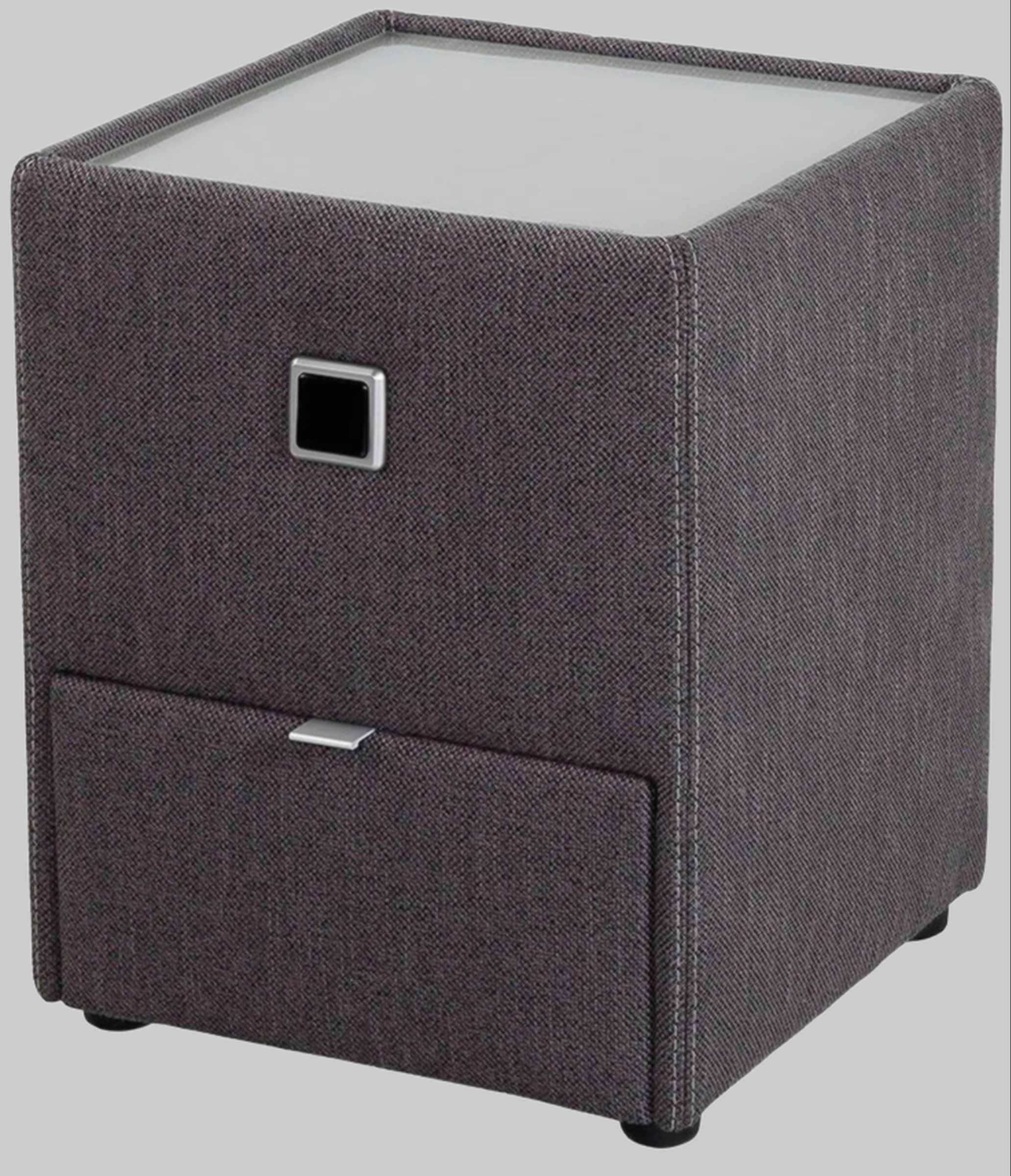Kommoden & Sideboards Jockenhu00F6fer Gruppe Jockenhöfer Gruppe Nachtkonsole »Lancy« mit LED-Beleuchtung - Moderner Nachttisch mit Schublade & dimmbarem Licht dunkelgrau