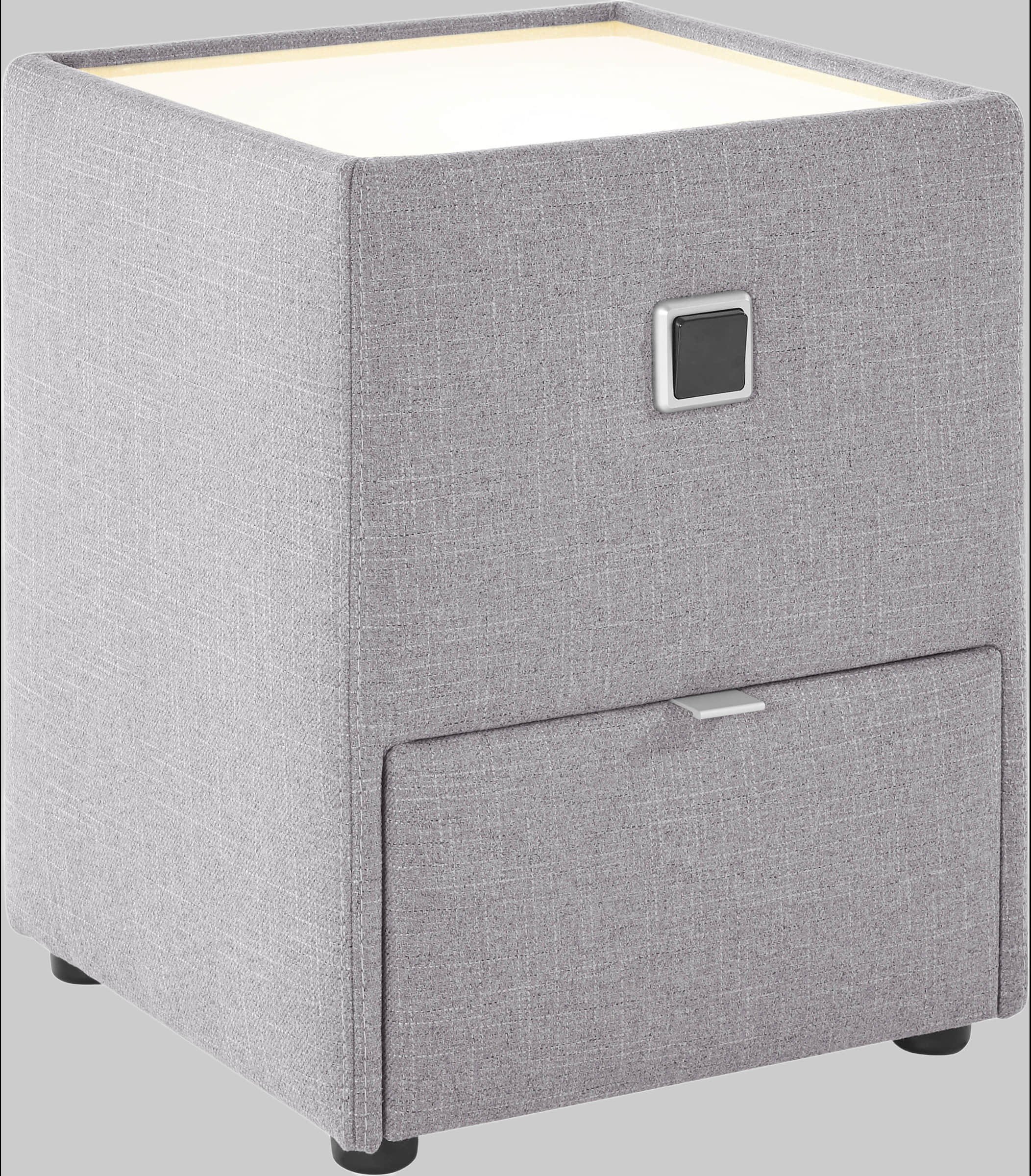 Jockenhu00F6fer Gruppe Kommoden & Sideboards Jockenhöfer Gruppe Nachtkonsole »Lancy« mit LED-Beleuchtung - Moderner Nachttisch mit Schublade & dimmbarem Licht grau 313/09