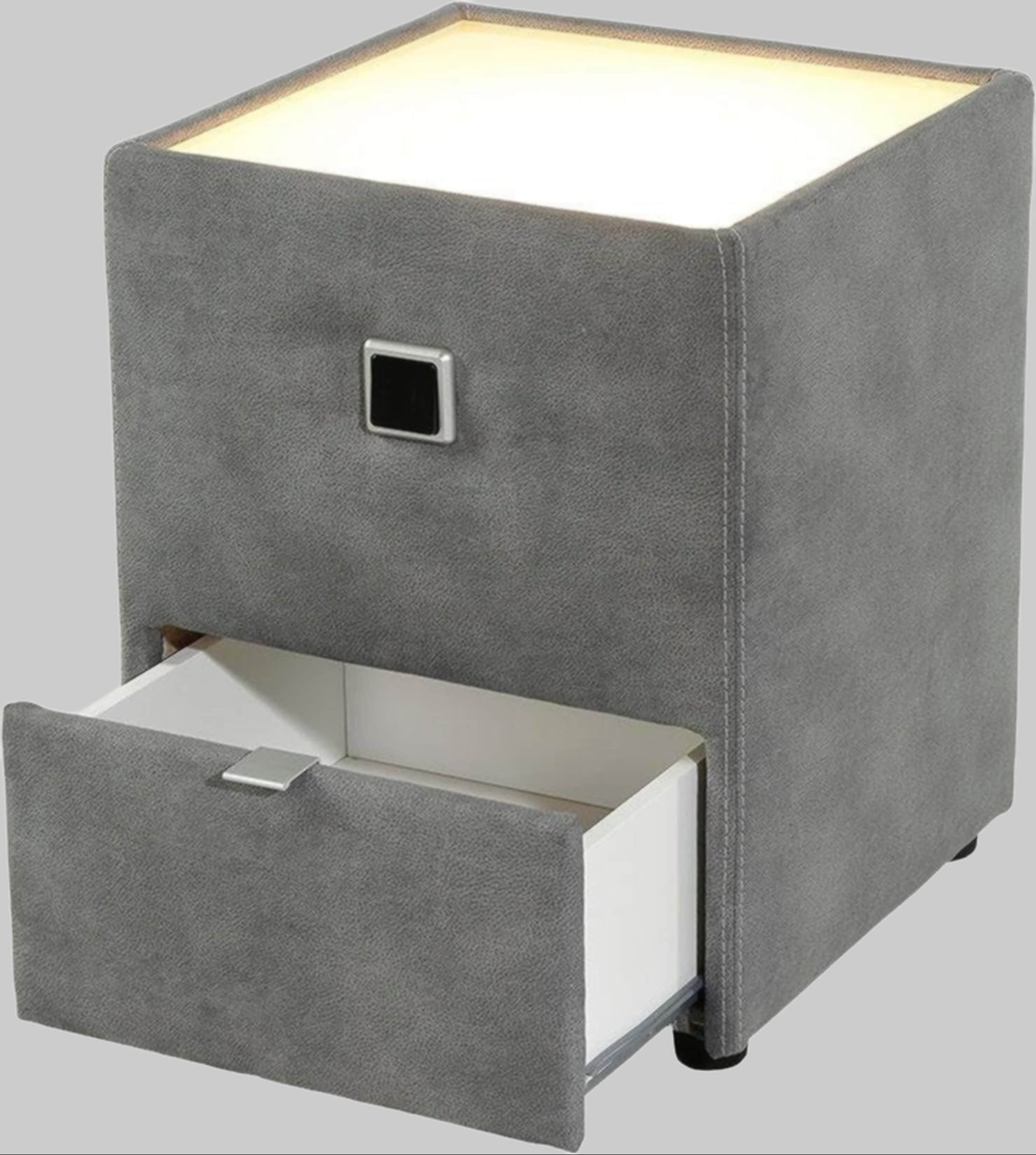 Kommoden & Sideboards Jockenhu00F6fer Gruppe Jockenhöfer Gruppe Nachtkonsole »Lancy« mit LED-Beleuchtung - Moderner Nachttisch mit Schublade & dimmbarem Licht grau 411/19