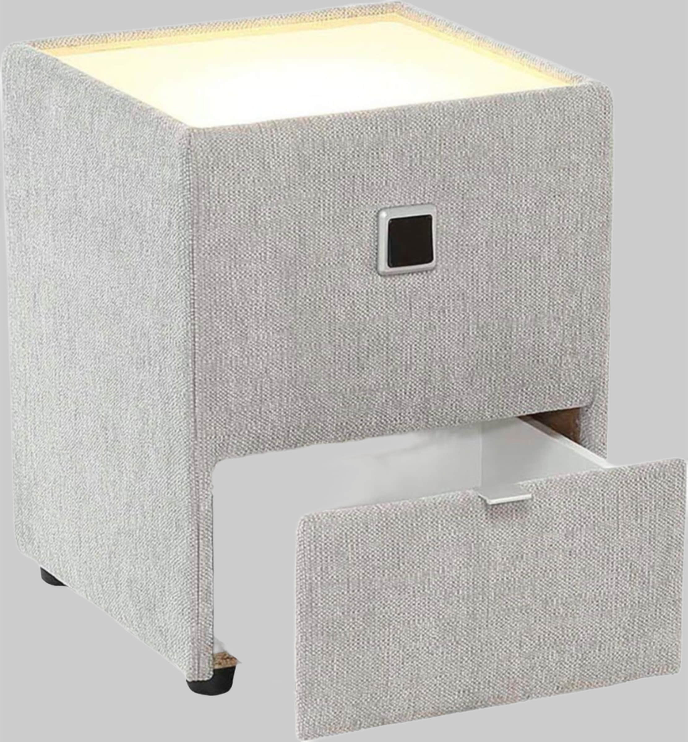 Jockenhöfer Gruppe Nachtkonsole »Lancy« mit LED-Beleuchtung - Moderner Nachttisch mit Schublade & dimmbarem Licht grau 444/19 Jockenhu00F6fer Gruppe Kommoden & Sideboards