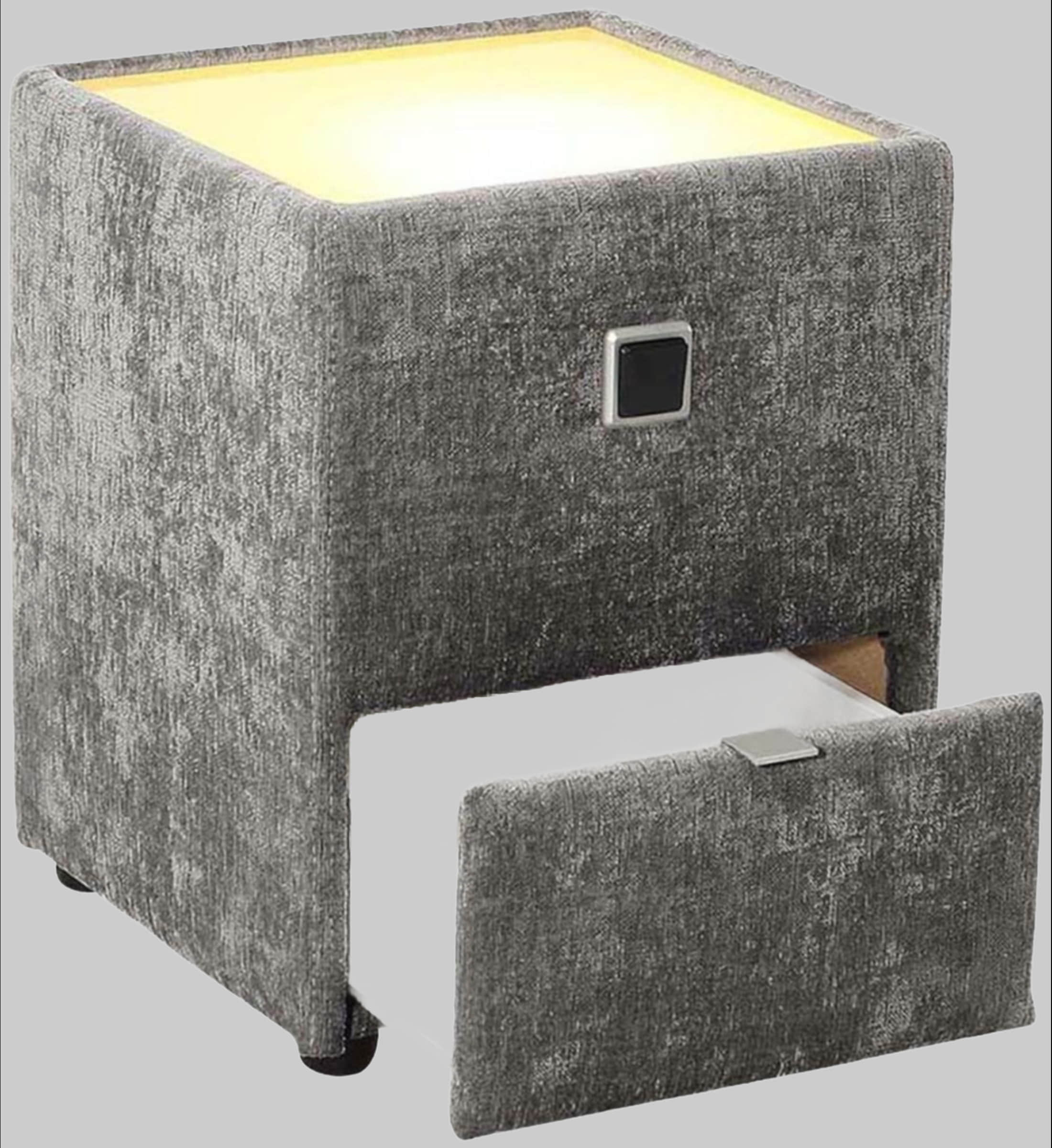 Jockenhu00F6fer Gruppe Jockenhöfer Gruppe Nachtkonsole »Lancy« mit LED-Beleuchtung - Moderner Nachttisch mit Schublade & dimmbarem Licht grau 460/19 Kommoden & Sideboards