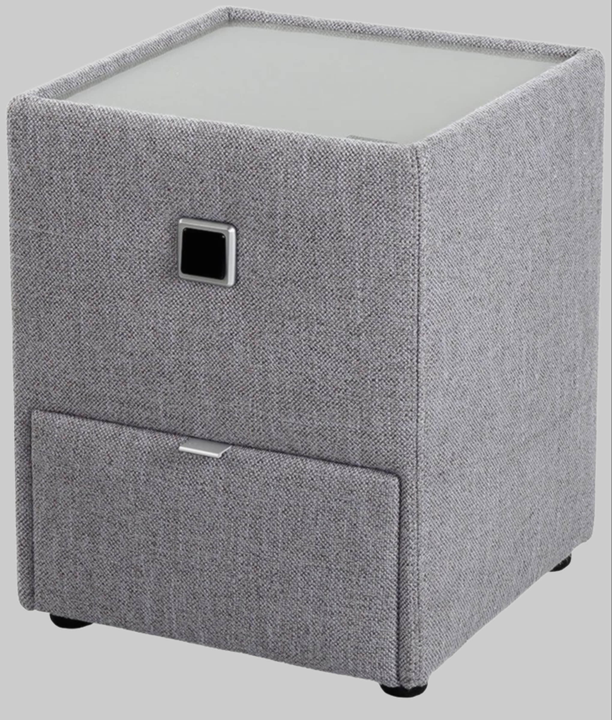 Jockenhu00F6fer Gruppe Jockenhöfer Gruppe Nachtkonsole »Lancy« mit LED-Beleuchtung - Moderner Nachttisch mit Schublade & dimmbarem Licht grau 474/19 Kommoden & Sideboards