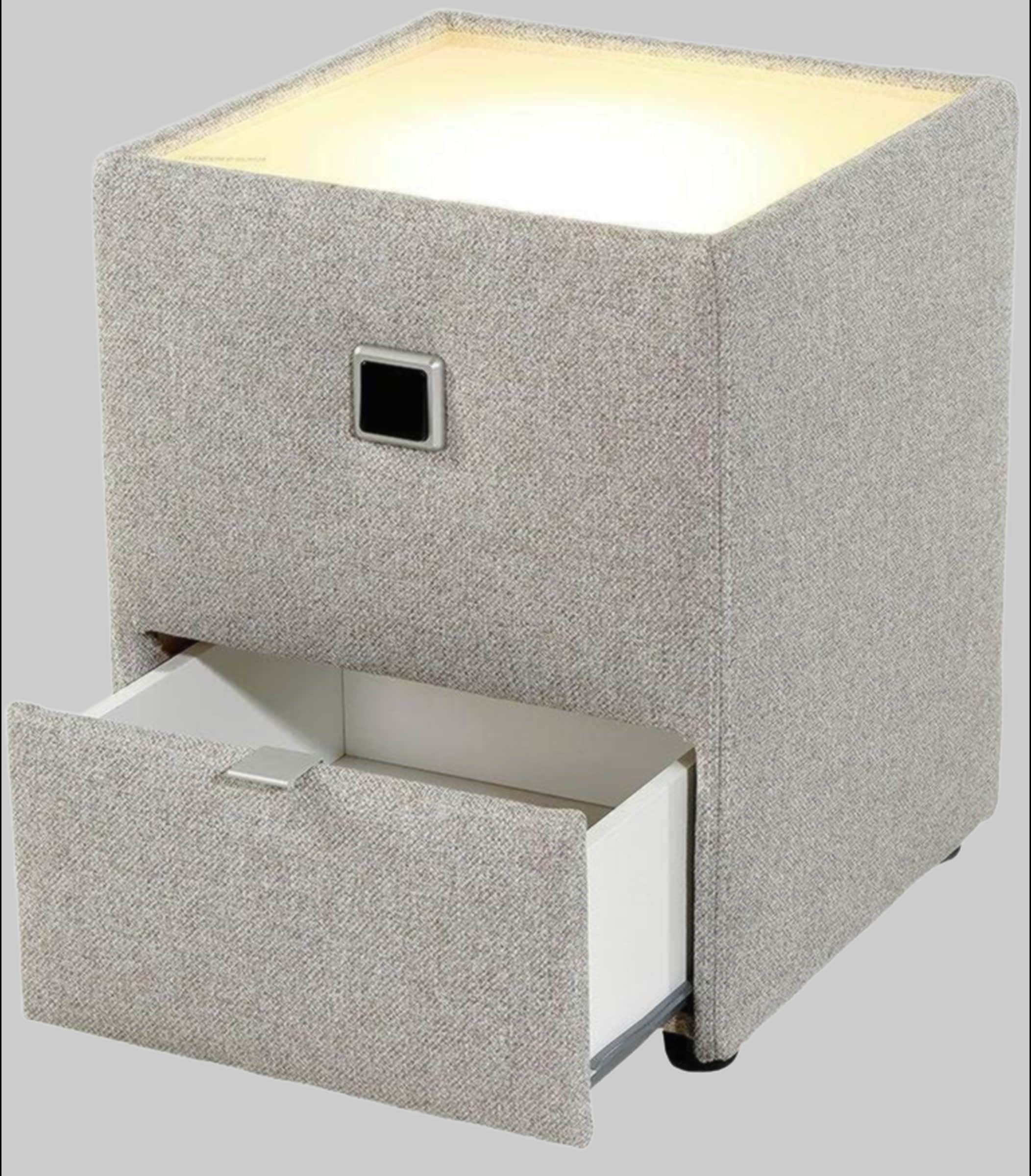 Jockenhöfer Gruppe Nachtkonsole »Lancy« mit LED-Beleuchtung - Moderner Nachttisch mit Schublade & dimmbarem Licht grau/beige Jockenhu00F6fer Gruppe Kommoden & Sideboards