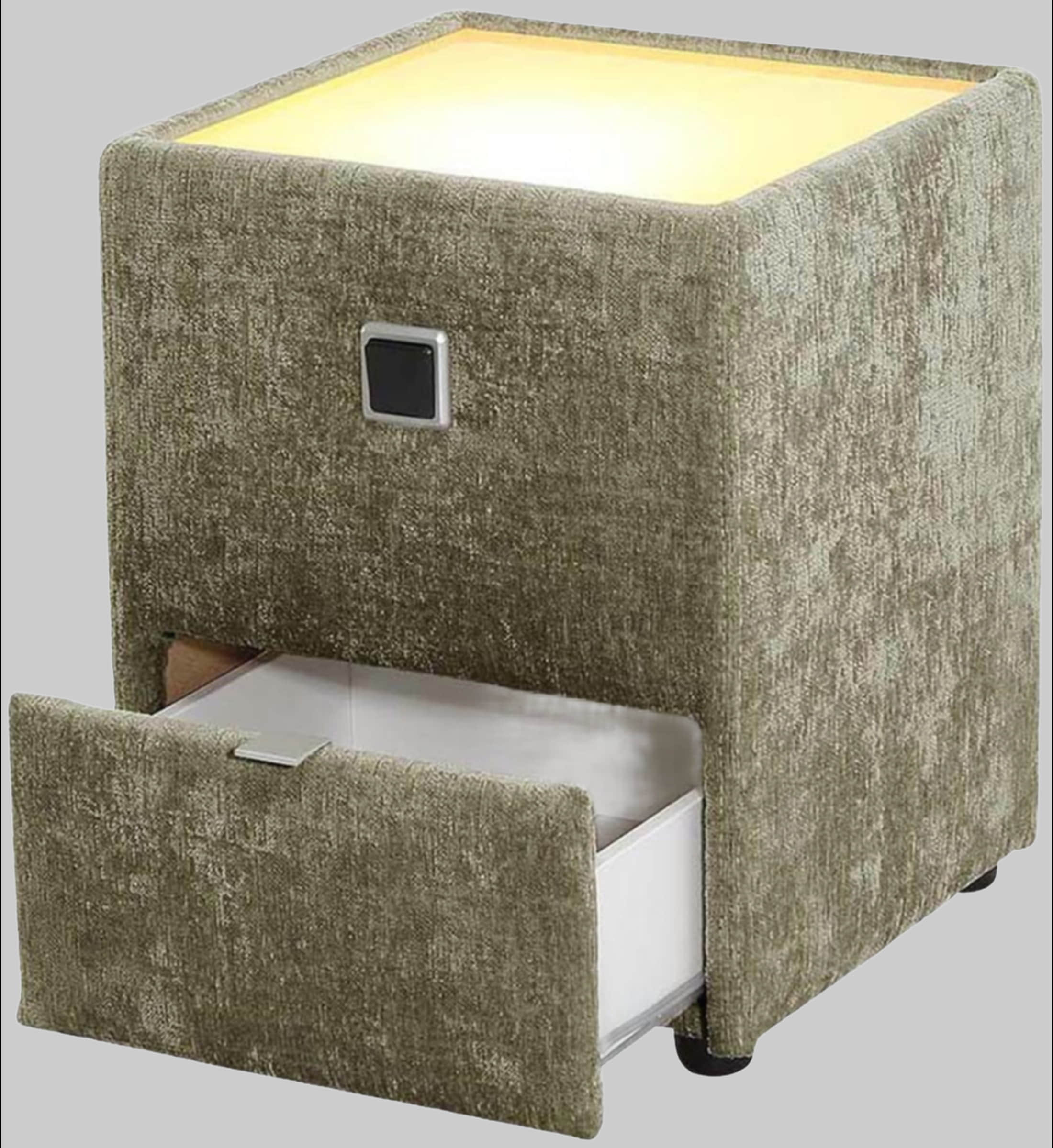 Jockenhu00F6fer Gruppe Jockenhöfer Gruppe Nachtkonsole »Lancy« mit LED-Beleuchtung - Moderner Nachttisch mit Schublade & dimmbarem Licht grün 460/23 Kommoden & Sideboards