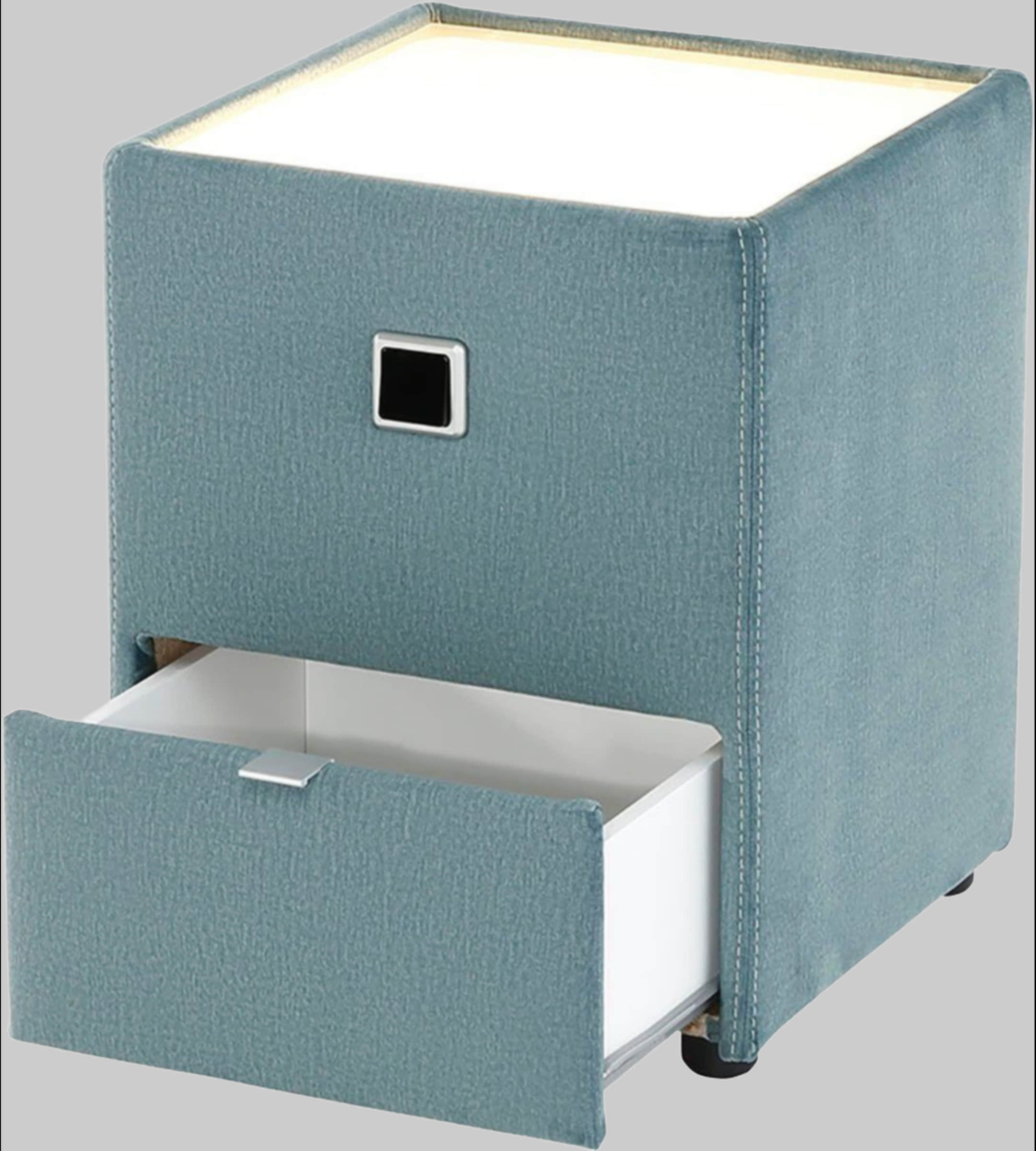 Kommoden & Sideboards Jockenhu00F6fer Gruppe Jockenhöfer Gruppe Nachtkonsole »Lancy« mit LED-Beleuchtung - Moderner Nachttisch mit Schublade & dimmbarem Licht petrol 341
