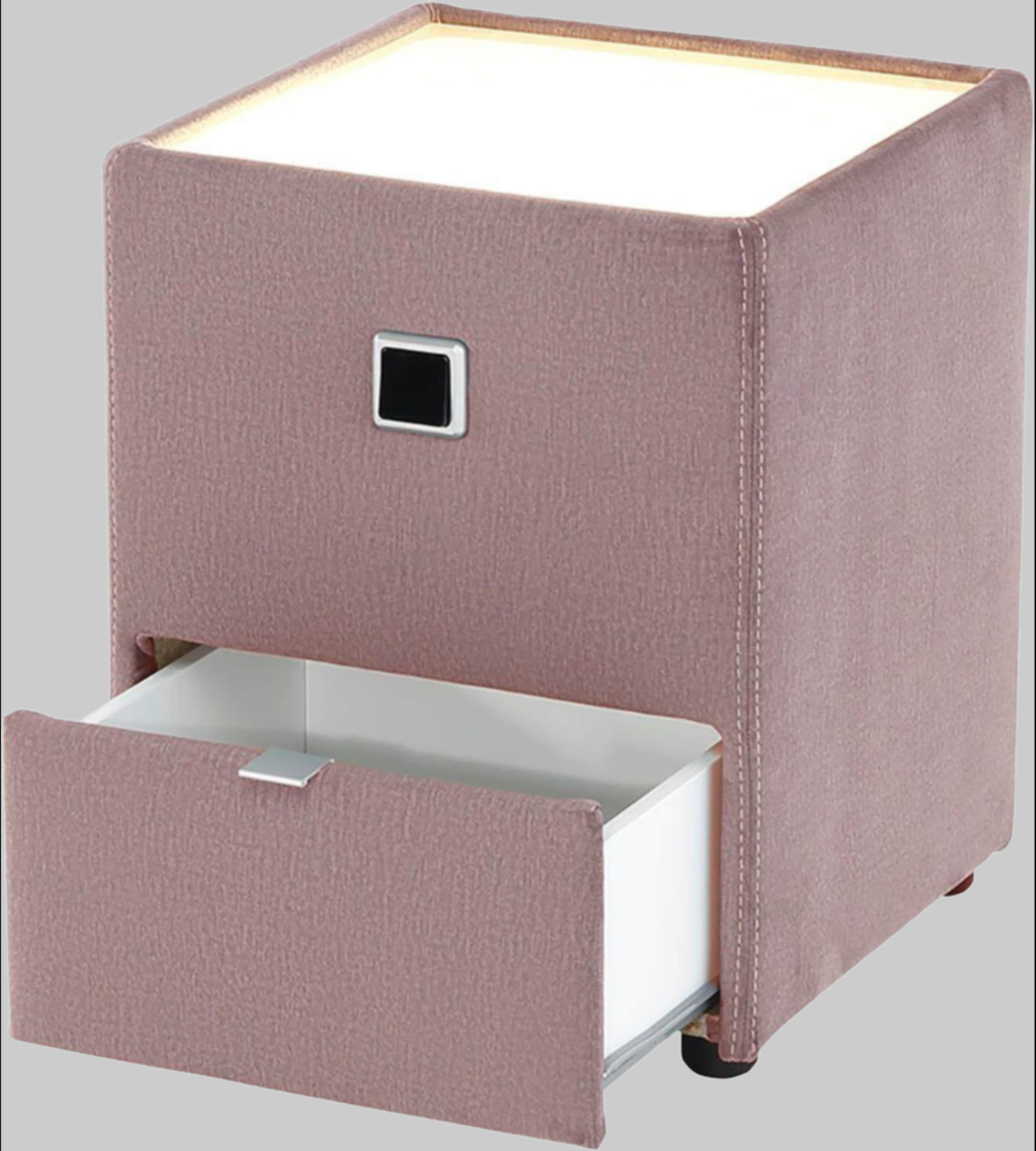 Jockenhöfer Gruppe Nachtkonsole »Lancy« mit LED-Beleuchtung - Moderner Nachttisch mit Schublade & dimmbarem Licht rosa 341/05 Jockenhu00F6fer Gruppe Kommoden & Sideboards