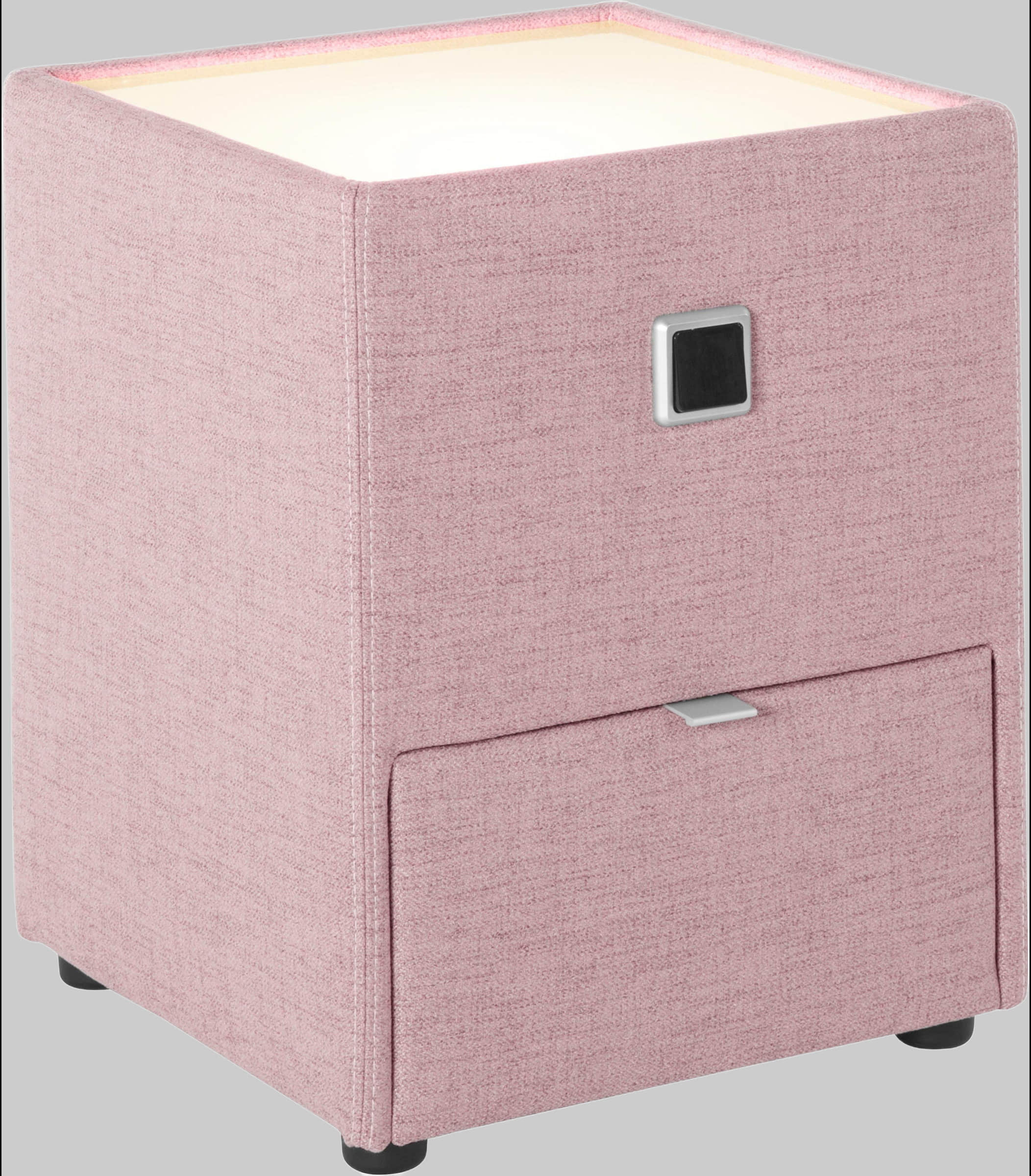 Kommoden & Sideboards Jockenhu00F6fer Gruppe Jockenhöfer Gruppe Nachtkonsole »Lancy« mit LED-Beleuchtung - Moderner Nachttisch mit Schublade & dimmbarem Licht rosé 369/05