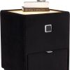 Kommoden & Sideboards Jockenhu00F6fer Gruppe Jockenhöfer Gruppe Nachtkonsole »Lancy« mit LED-Beleuchtung - Moderner Nachttisch mit Schublade & dimmbarem Licht schwarz 37