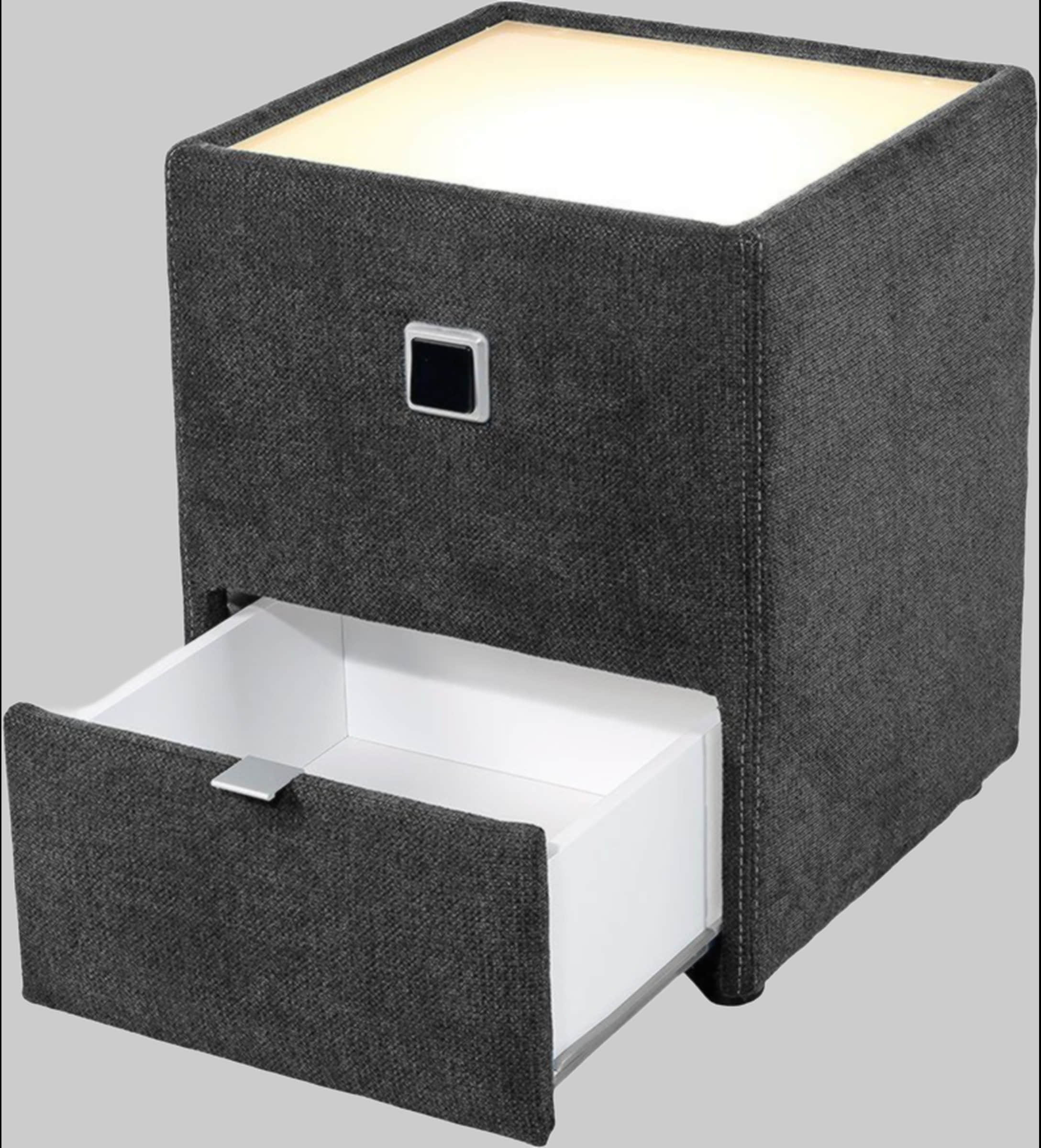Jockenhöfer Gruppe Nachtkonsole »Lancy« mit LED-Beleuchtung - Moderner Nachttisch mit Schublade & dimmbarem Licht schwarz 40 Kommoden & Sideboards Jockenhu00F6fer Gruppe