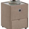 Jockenhu00F6fer Gruppe Jockenhöfer Gruppe Nachtkonsole »Lancy« mit LED-Beleuchtung - Moderner Nachttisch mit Schublade & dimmbarem Licht taupe/brau Kommoden & Sideboards