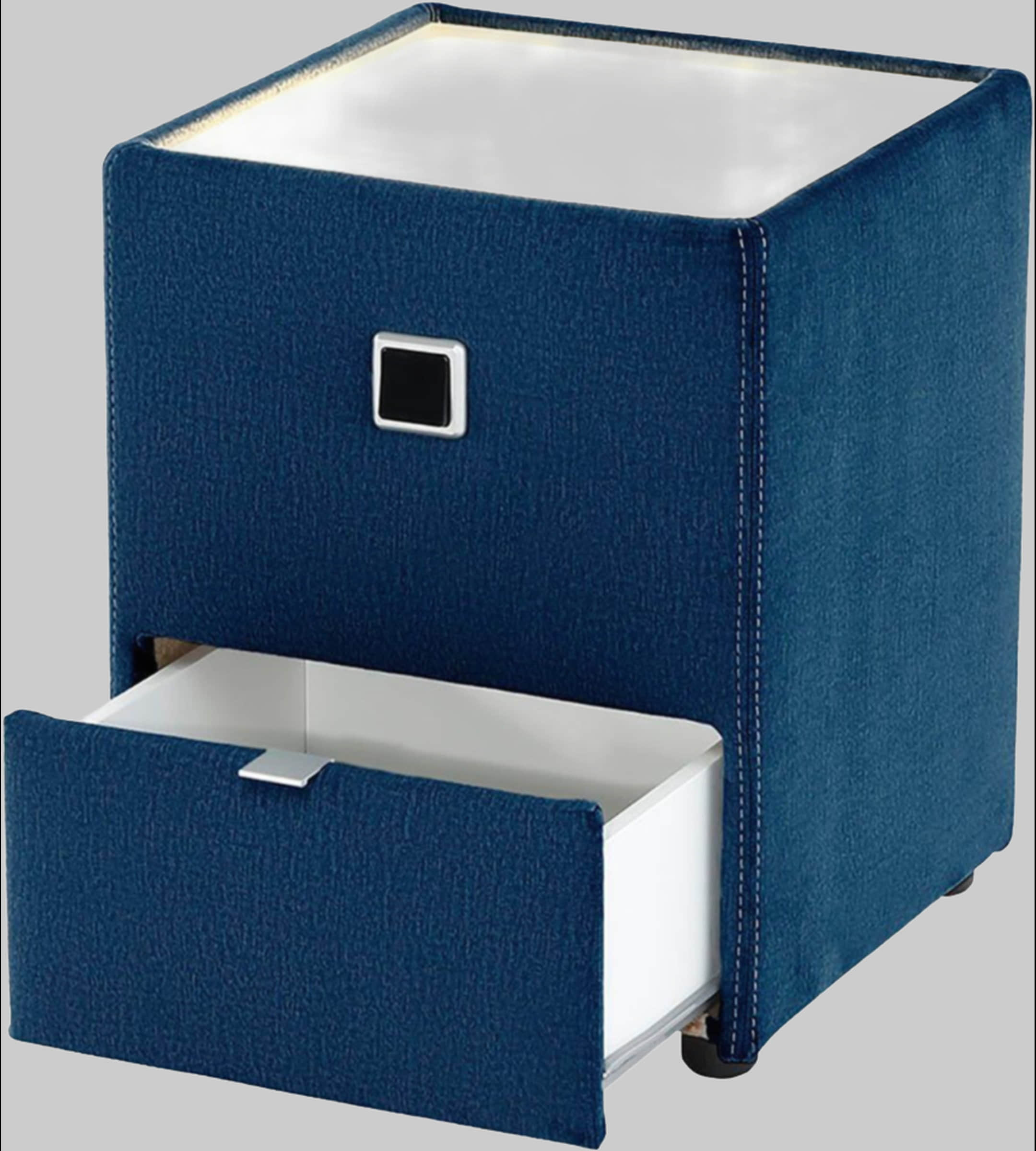 Jockenhöfer Gruppe Nachtkonsole »Lancy« mit LED-Beleuchtung - Moderner Nachttisch mit Schublade & dimmbarem Licht blau 341/02 Kommoden & Sideboards Jockenhu00F6fer Gruppe