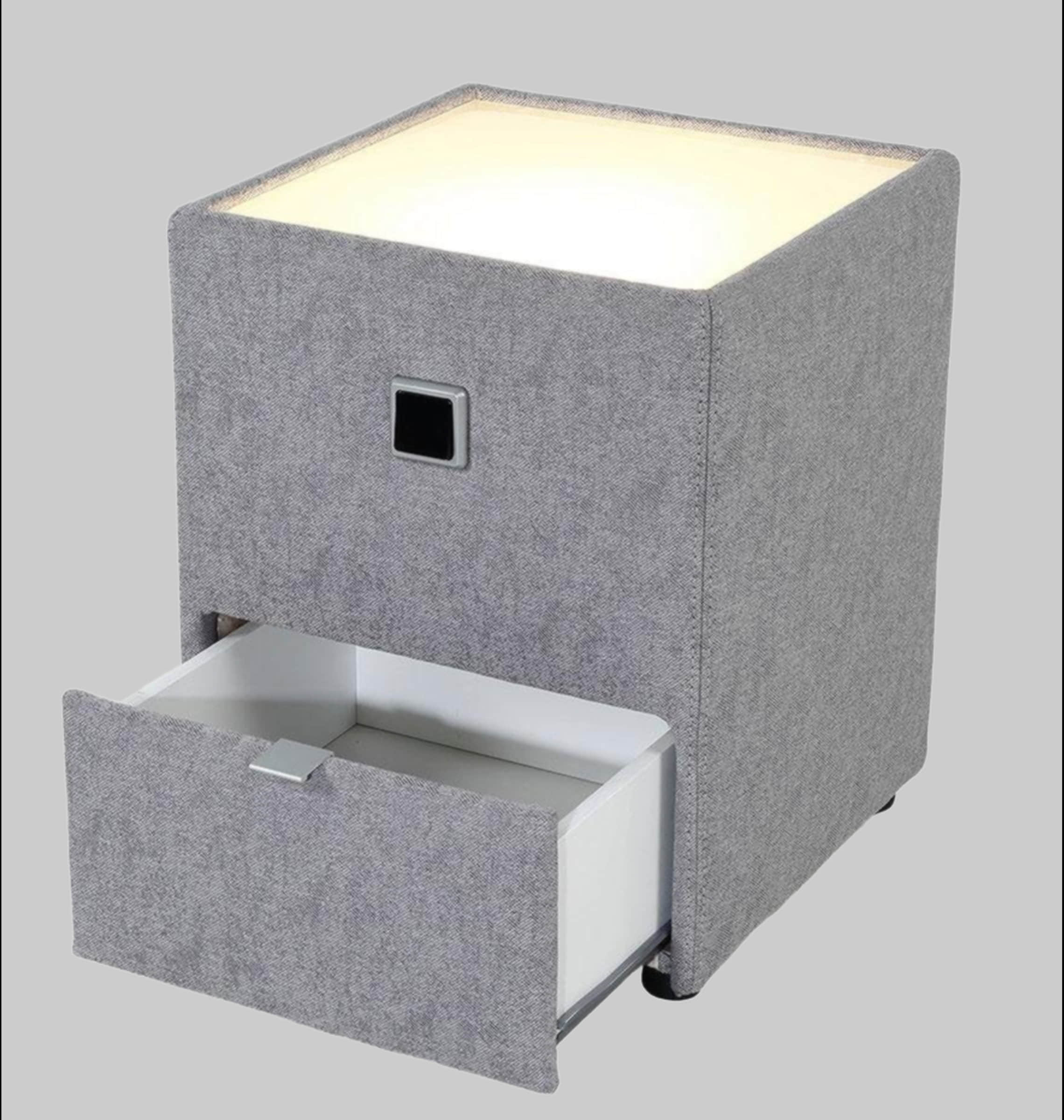 Kommoden & Sideboards Jockenhu00F6fer Gruppe Jockenhöfer Gruppe Nachtkonsole »Lancy« mit LED-Beleuchtung - Moderner Nachttisch mit Schublade & dimmbarem Licht grau 211/09