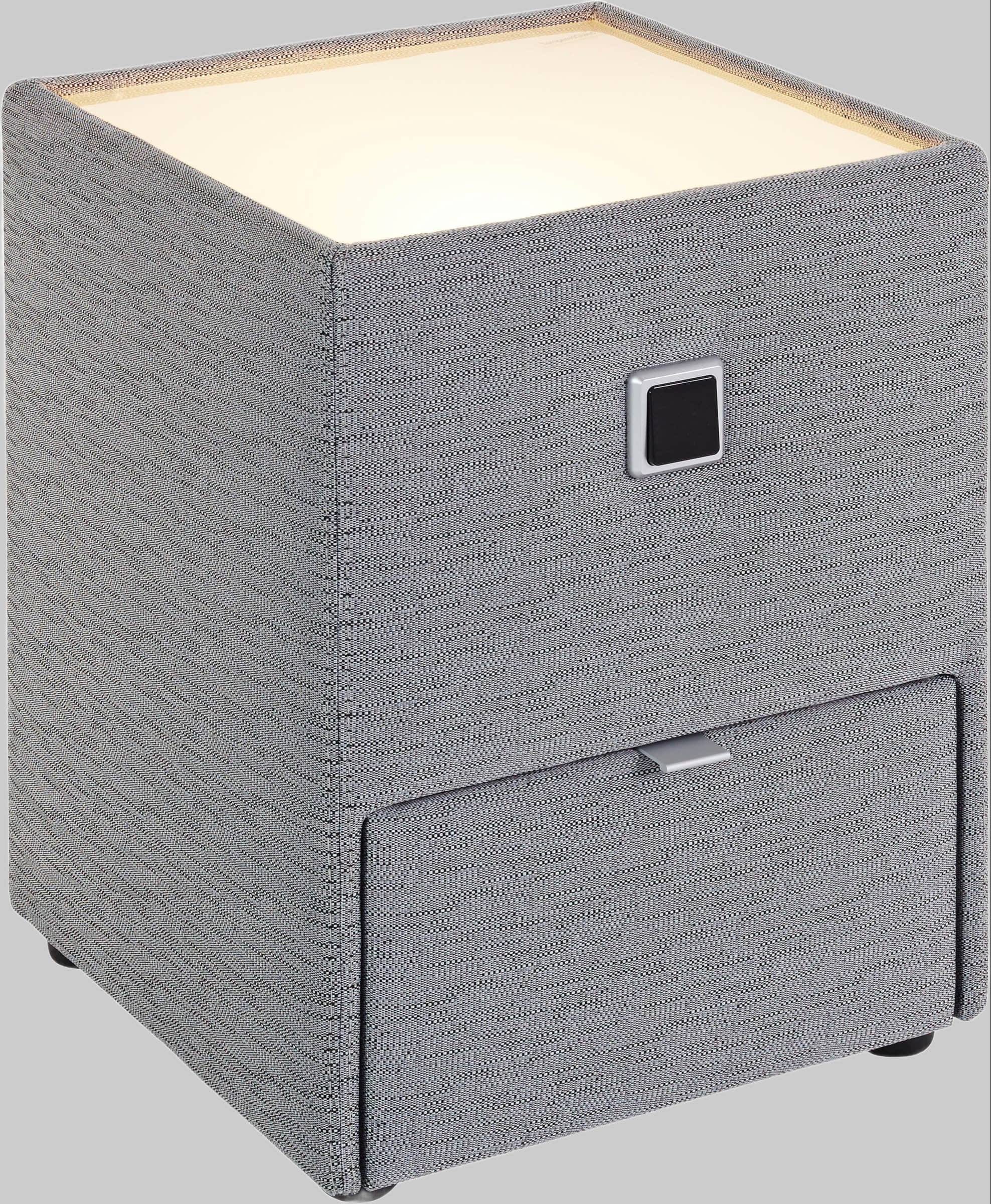 Jockenhöfer Gruppe Nachtkonsole »Lancy« mit LED-Beleuchtung - Moderner Nachttisch mit Schublade & dimmbarem Licht grau melie Kommoden & Sideboards Jockenhu00F6fer Gruppe