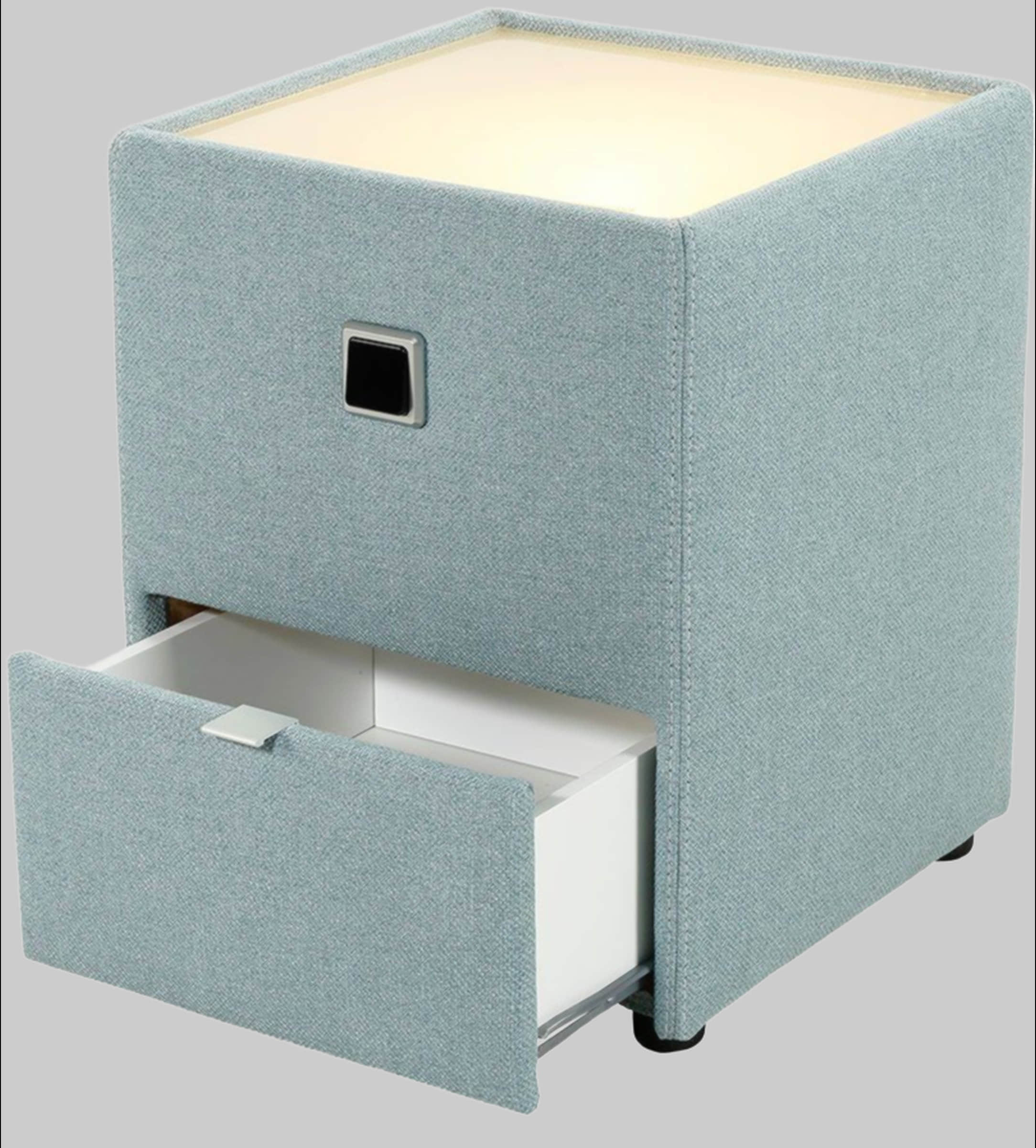 Jockenhu00F6fer Gruppe Kommoden & Sideboards Jockenhöfer Gruppe Nachtkonsole »Lancy« mit LED-Beleuchtung - Moderner Nachttisch mit Schublade & dimmbarem Licht blau 474/03