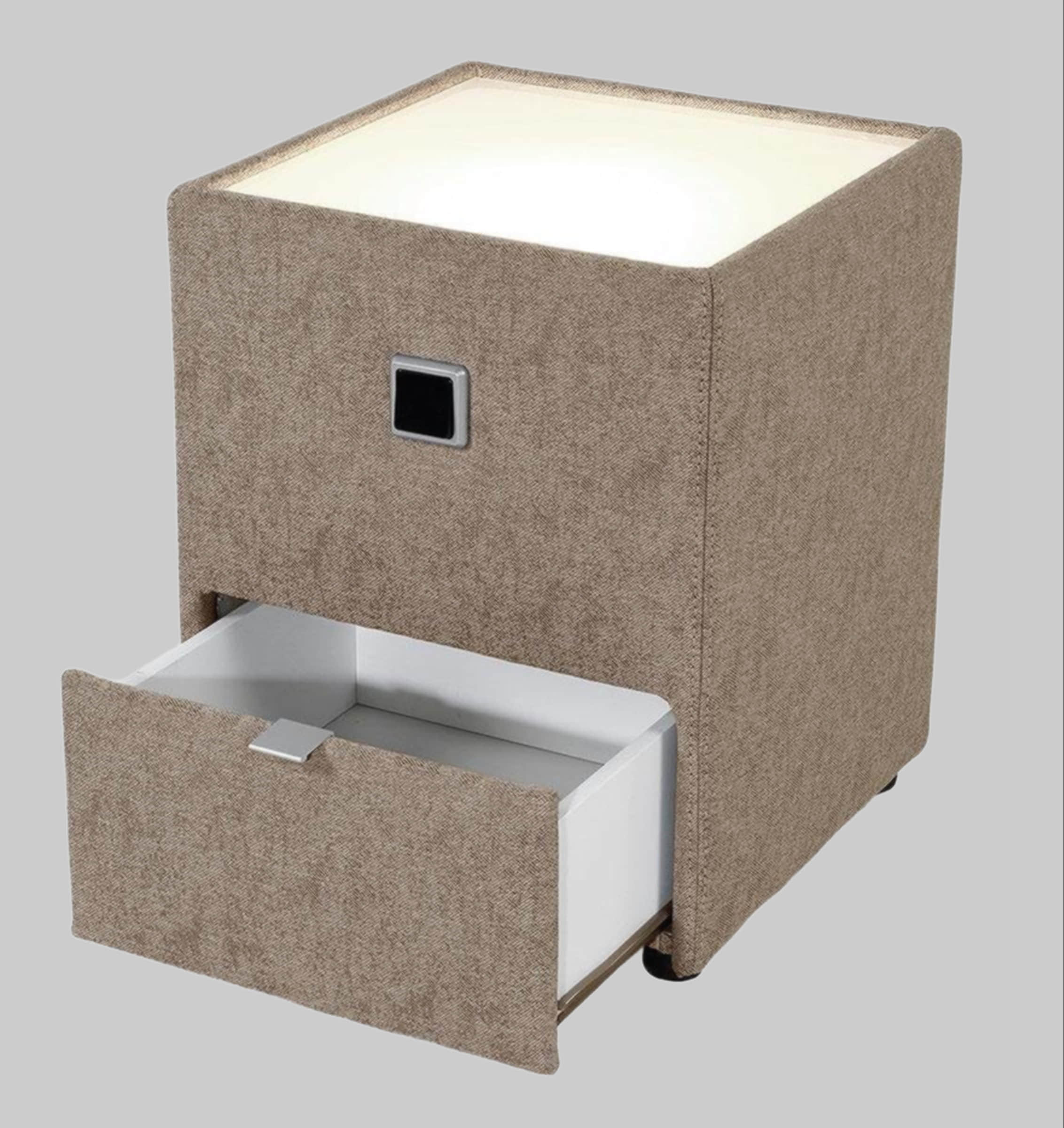 Jockenhu00F6fer Gruppe Kommoden & Sideboards Jockenhöfer Gruppe Nachtkonsole »Lancy« mit LED-Beleuchtung - Moderner Nachttisch mit Schublade & dimmbarem Licht braun 211/08
