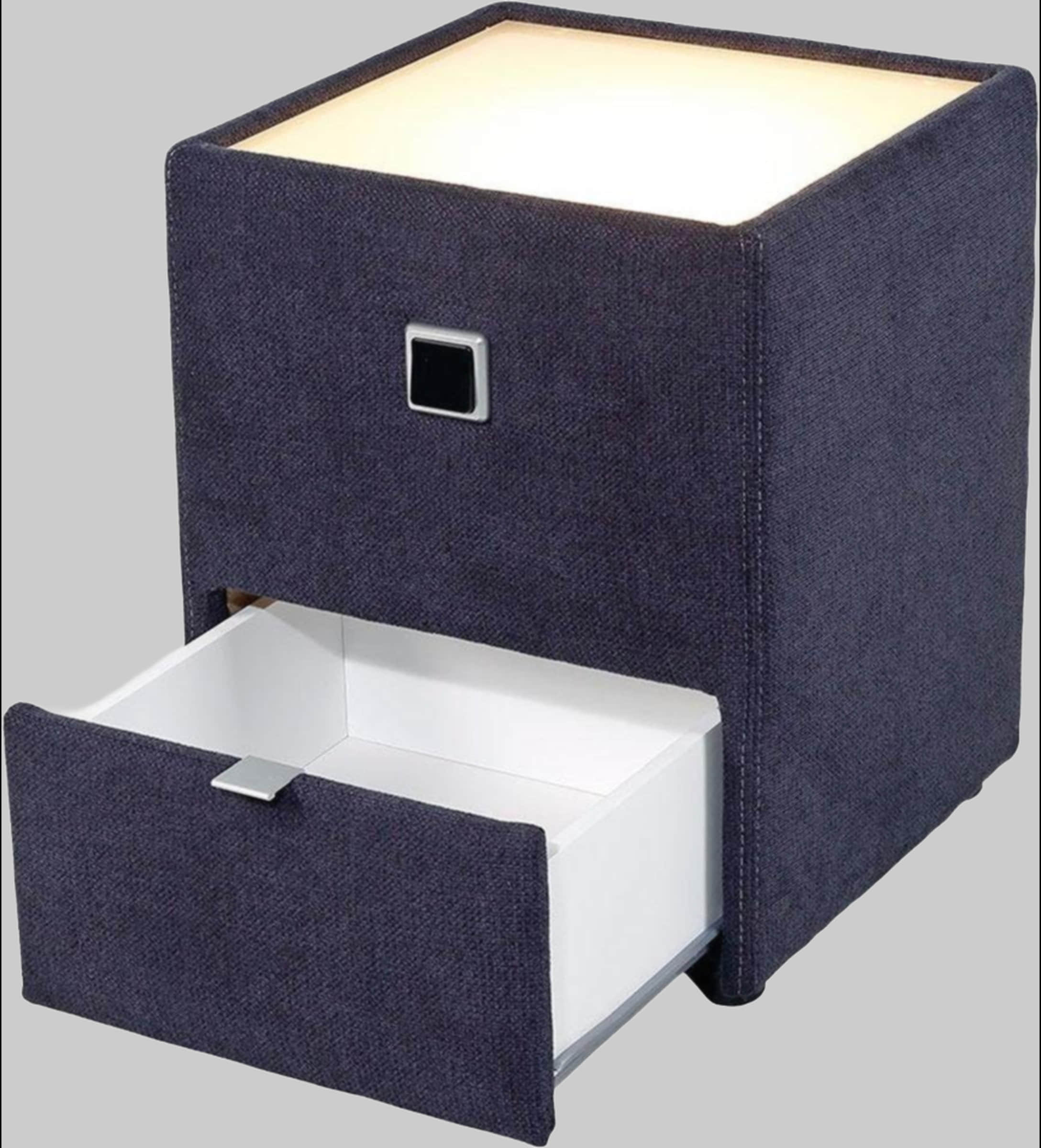 Jockenhöfer Gruppe Nachtkonsole »Lancy« mit LED-Beleuchtung - Moderner Nachttisch mit Schublade & dimmbarem Licht dunkelblau Kommoden & Sideboards Jockenhu00F6fer Gruppe