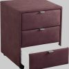 Jockenhu00F6fer Gruppe Jockenhöfer Gruppe Nachtkonsole »Lore« – Elegant & Funktional mit LED-Beleuchtung & 3 Schubladen aubergine Kommoden & Sideboards