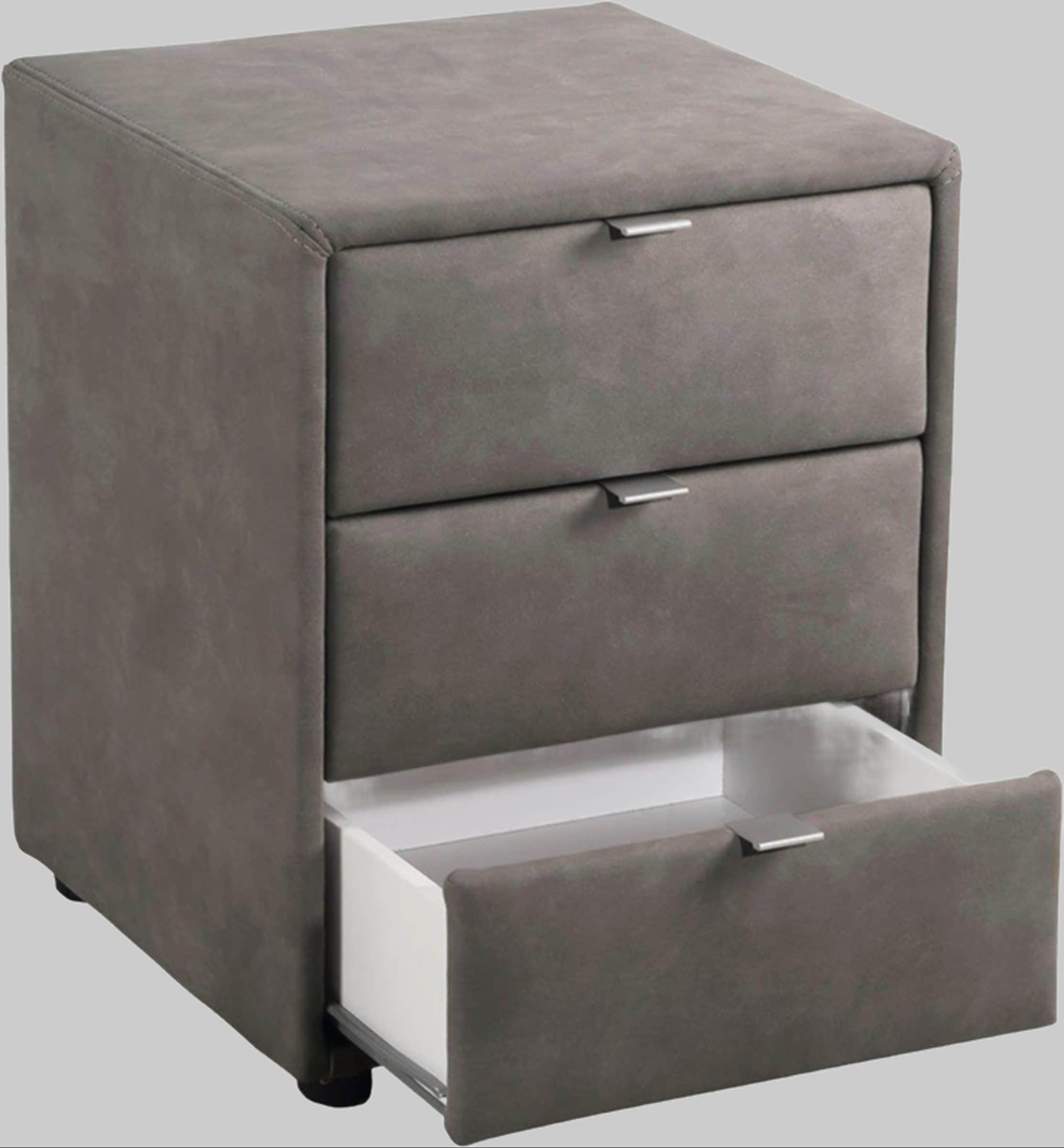 Kommoden & Sideboards Jockenhu00F6fer Gruppe Jockenhöfer Gruppe Nachtkonsole »Lore« – Elegant & Funktional mit LED-Beleuchtung & 3 Schubladen dunkelgrau