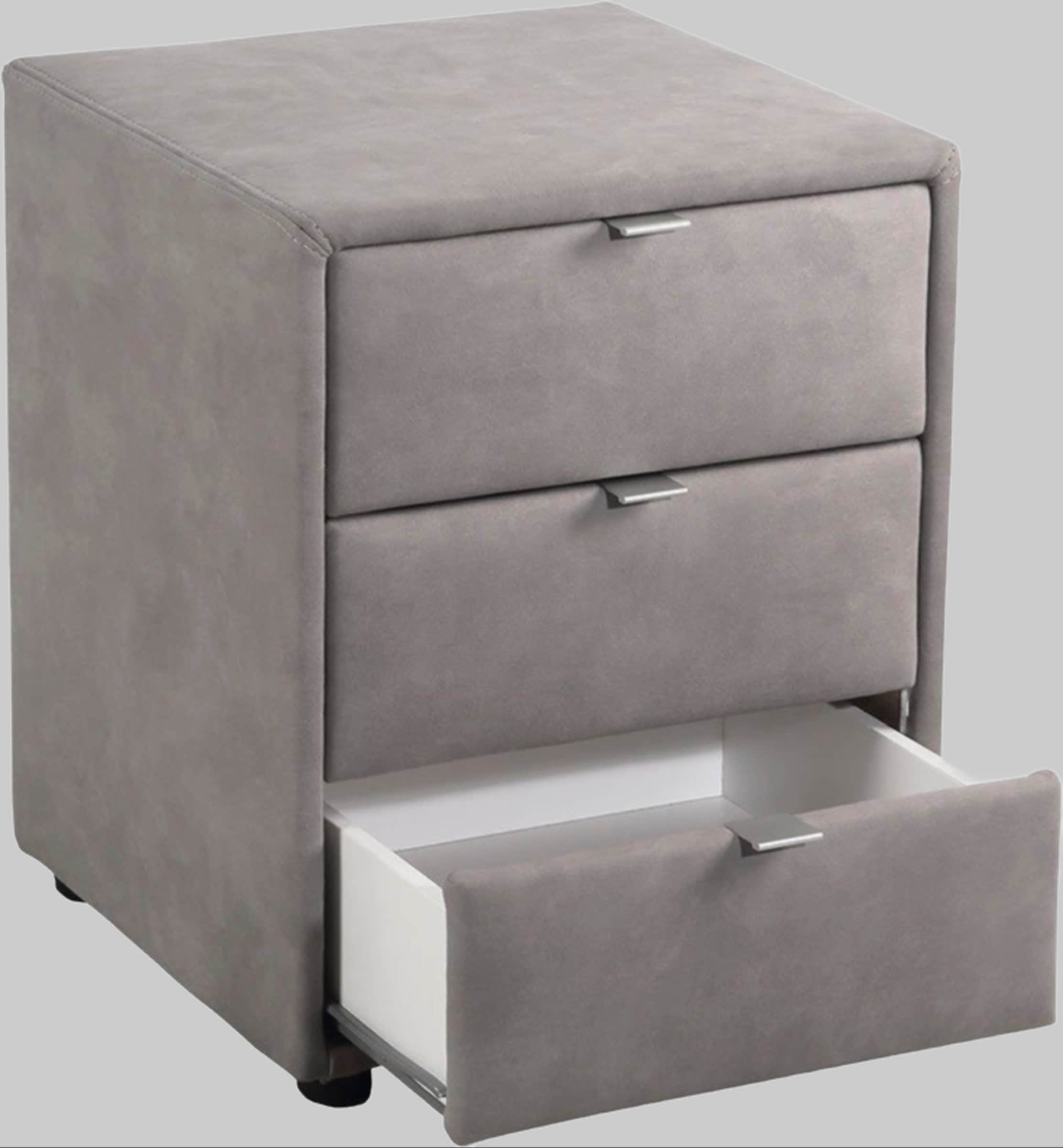 Jockenhu00F6fer Gruppe Kommoden & Sideboards Jockenhöfer Gruppe Nachtkonsole »Lore« – Elegant & Funktional mit LED-Beleuchtung & 3 Schubladen grau 344/19