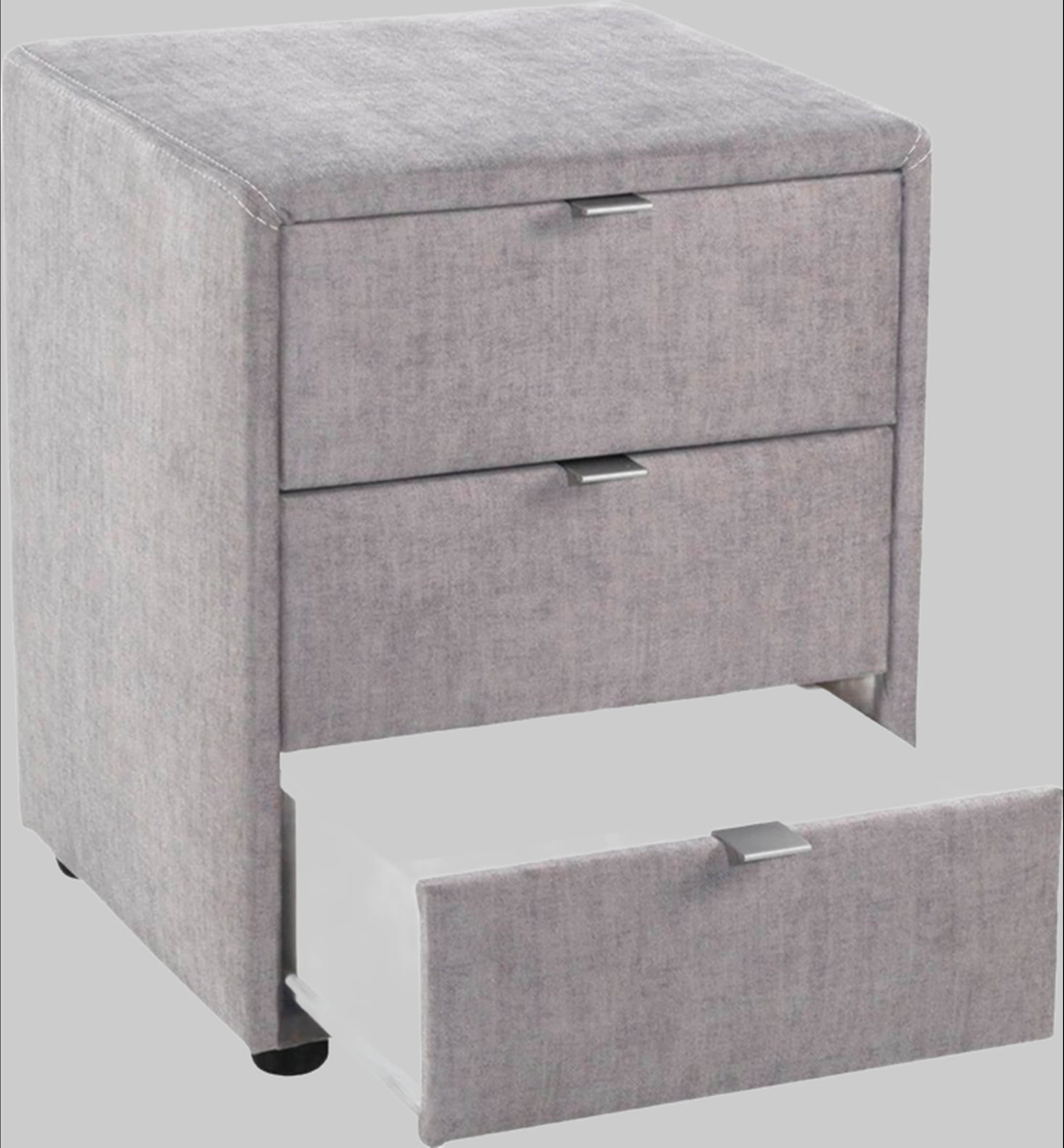 Kommoden & Sideboards Jockenhu00F6fer Gruppe Jockenhöfer Gruppe Nachtkonsole »Lore« – Elegant & Funktional mit LED-Beleuchtung & 3 Schubladen grau 423/19