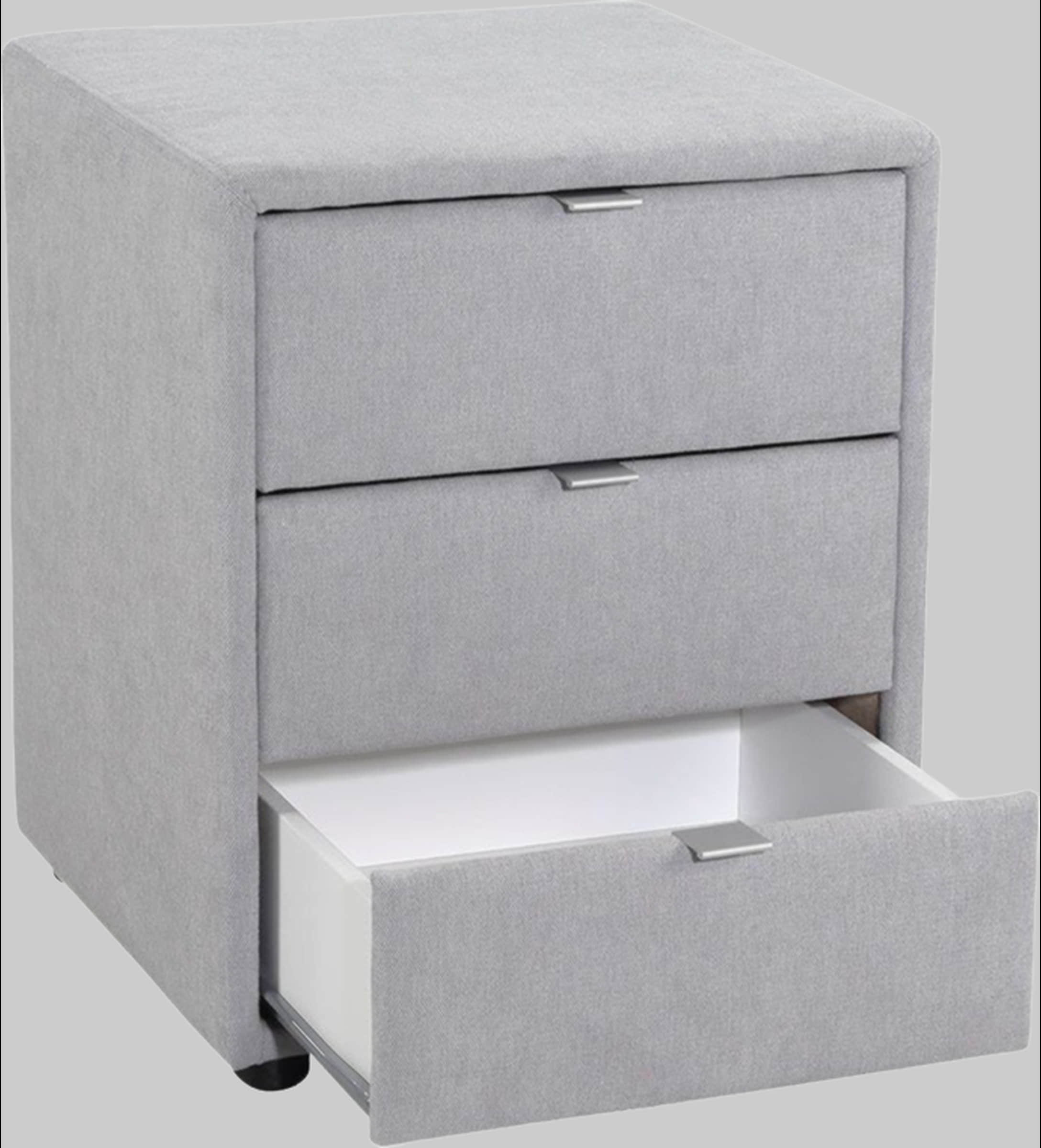 Jockenhu00F6fer Gruppe Kommoden & Sideboards Jockenhöfer Gruppe Nachtkonsole »Lore« – Elegant & Funktional mit LED-Beleuchtung & 3 Schubladen hellgrau 4