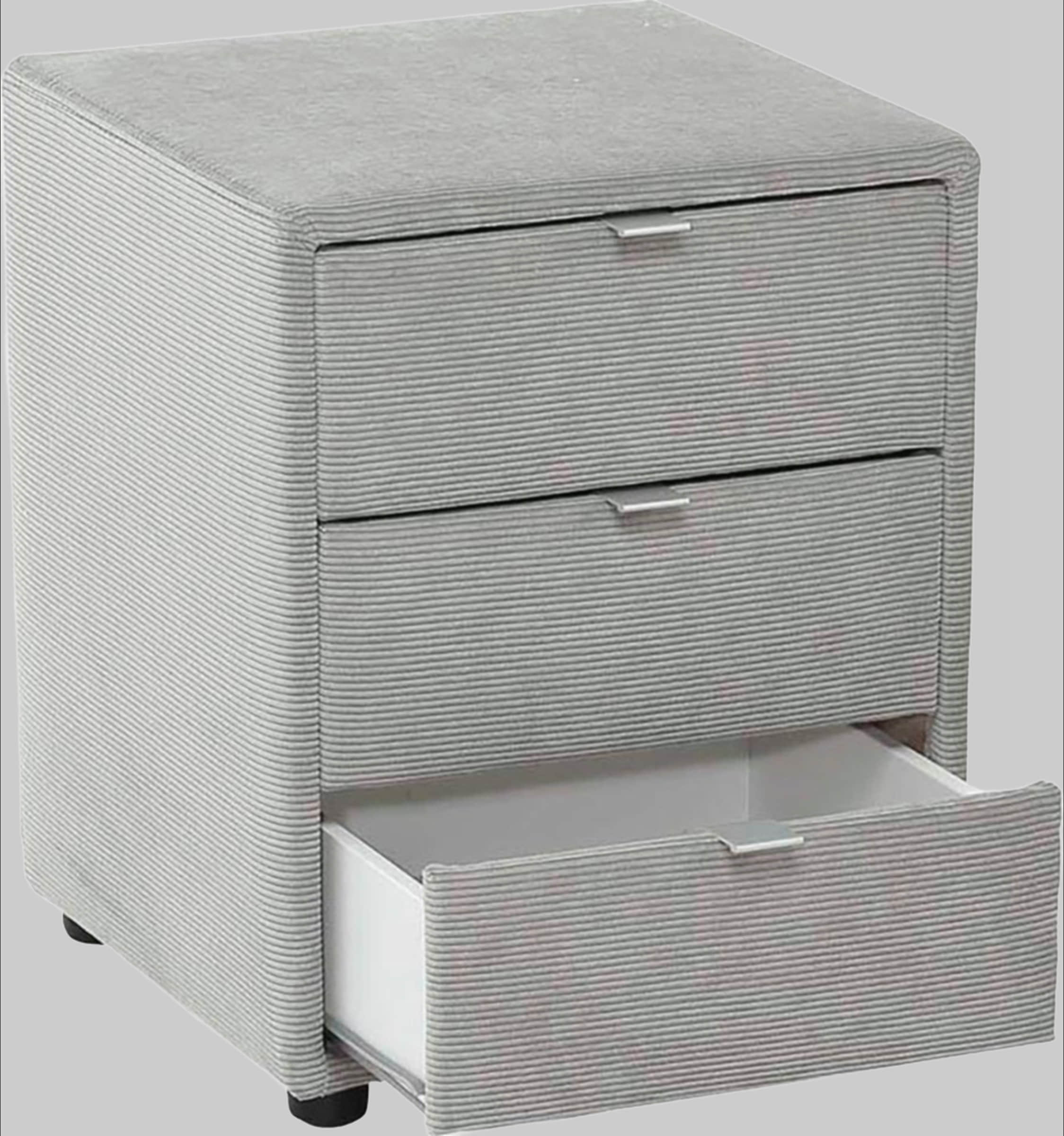 Jockenhu00F6fer Gruppe Jockenhöfer Gruppe Nachtkonsole »Lore« – Elegant & Funktional mit LED-Beleuchtung & 3 Schubladen mittelgrau Kommoden & Sideboards
