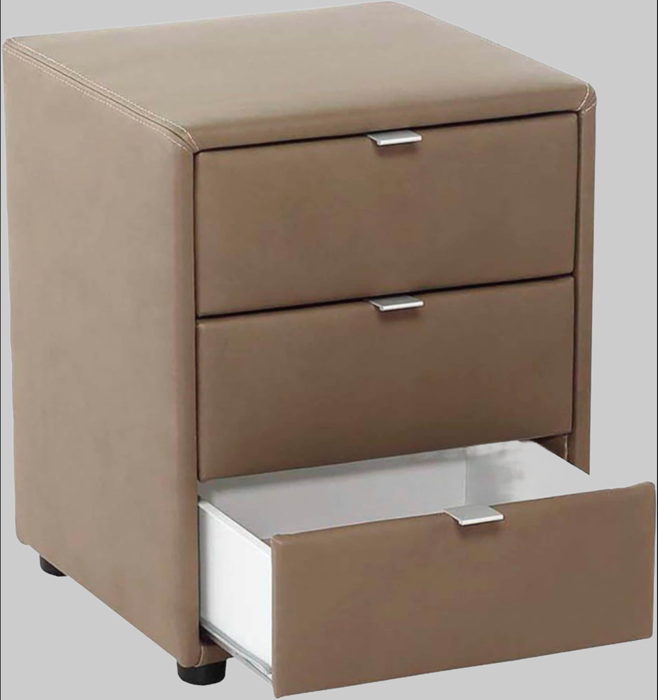 Jockenhu00F6fer Gruppe Jockenhöfer Gruppe Nachtkonsole »Lore« – Elegant & Funktional mit LED-Beleuchtung & 3 Schubladen schlamm 51 Kommoden & Sideboards