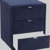 Kommoden & Sideboards Jockenhu00F6fer Gruppe Jockenhöfer Gruppe Nachtkonsole »Lore« – Elegant & Funktional mit LED-Beleuchtung & 3 Schubladen dunkelblau