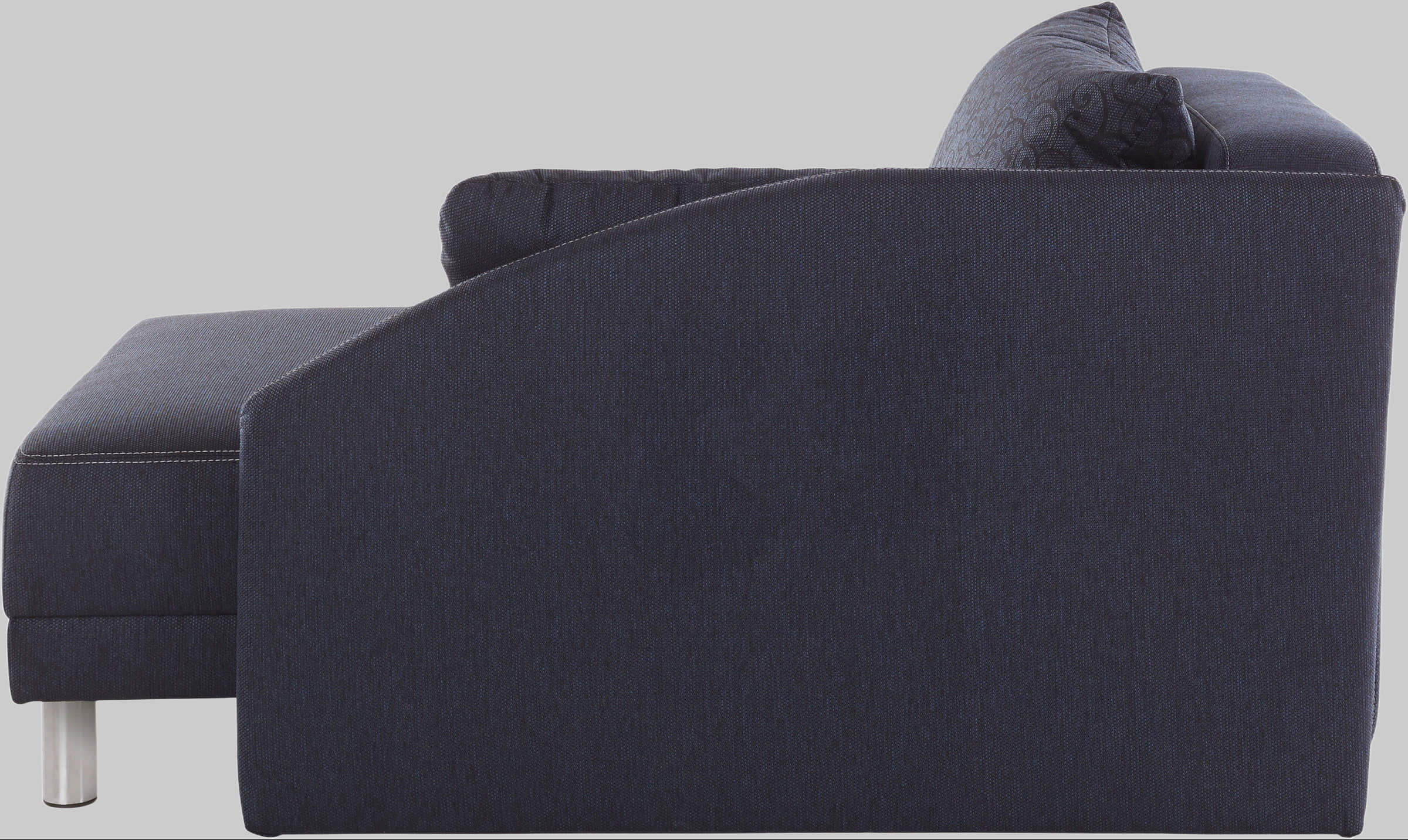 Jockenhu00F6fer Gruppe Sofas Jockenhöfer Gruppe Recamiere Roy - Chaiselongue mit Bettfunktion, Federkern & Bettkasten (200x90 cm) - Flexibel links/rechts montierbar blau