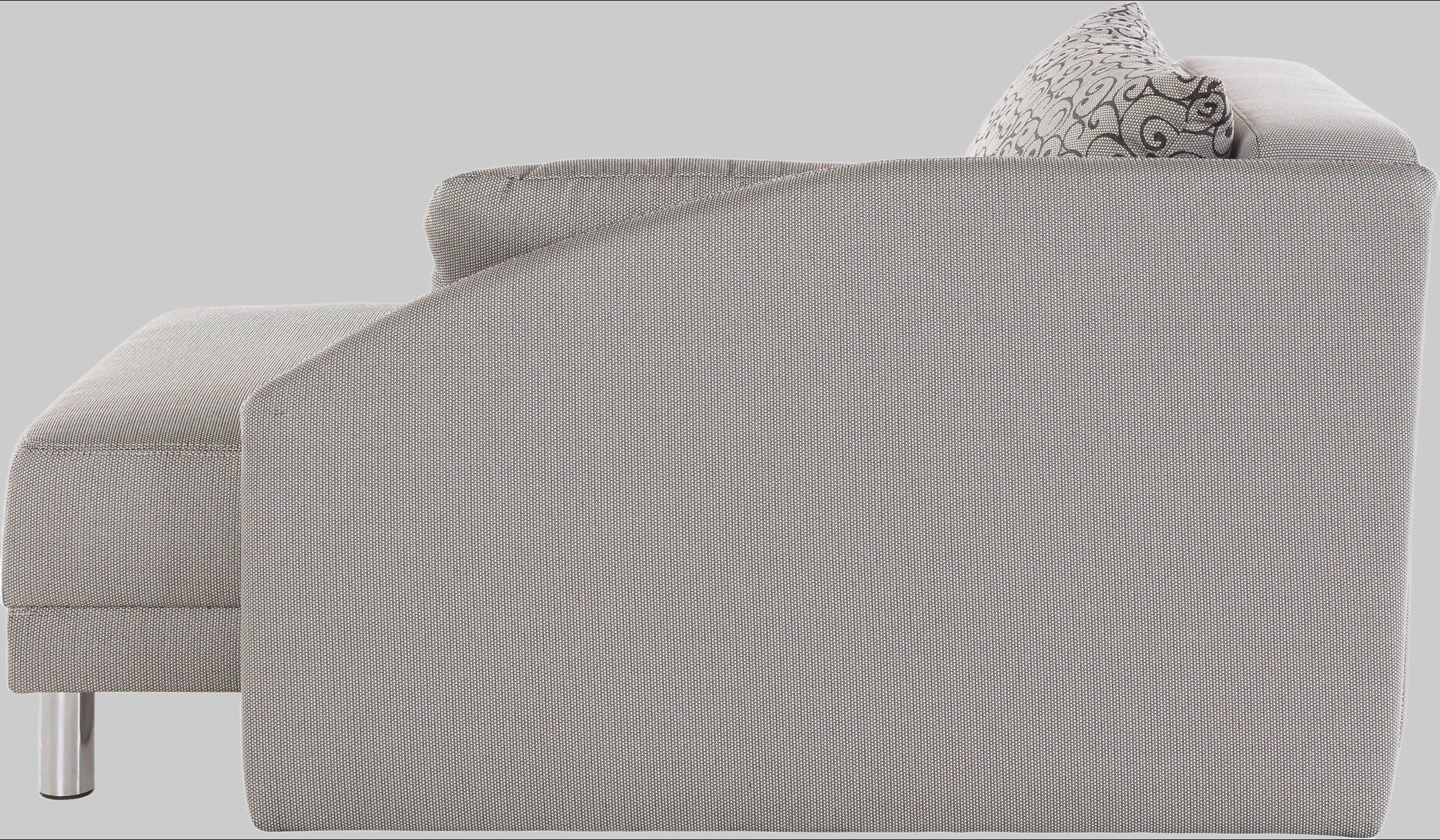 Sofas Jockenhu00F6fer Gruppe Jockenhöfer Gruppe Recamiere Roy - Chaiselongue mit Bettfunktion, Federkern & Bettkasten (200x90 cm) - Flexibel links/rechts montierbar hellgrau