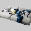 Sofas KAWOLA KAWOLA Big-Sofa MADELINE | XXL Komfortsofa in Cord oder Stoff | 220cm Breite | Relaxfunktion | Für 3-4 Personen silber