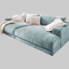 KAWOLA Big-Sofa MADELINE | XXL Komfortsofa in Cord oder Stoff | 220cm Breite | Relaxfunktion | Für 3-4 Personen hellblau KAWOLA Sofas