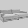 KAWOLA KAWOLA Big-Sofa MADELINE | XXL Komfortsofa in Cord oder Stoff | 220cm Breite | Relaxfunktion | Für 3-4 Personen hellgrau Sofas
