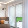 K-HOME Rollos & Plissees K-HOME Doppelrollo »Delphi« – Premium Lichtschutz-Rollo mit Klemmträger-System (ohne Bohren), bedruckt & stufenlos verstellbar | Modernes Design für Fenster Weiß Motiv