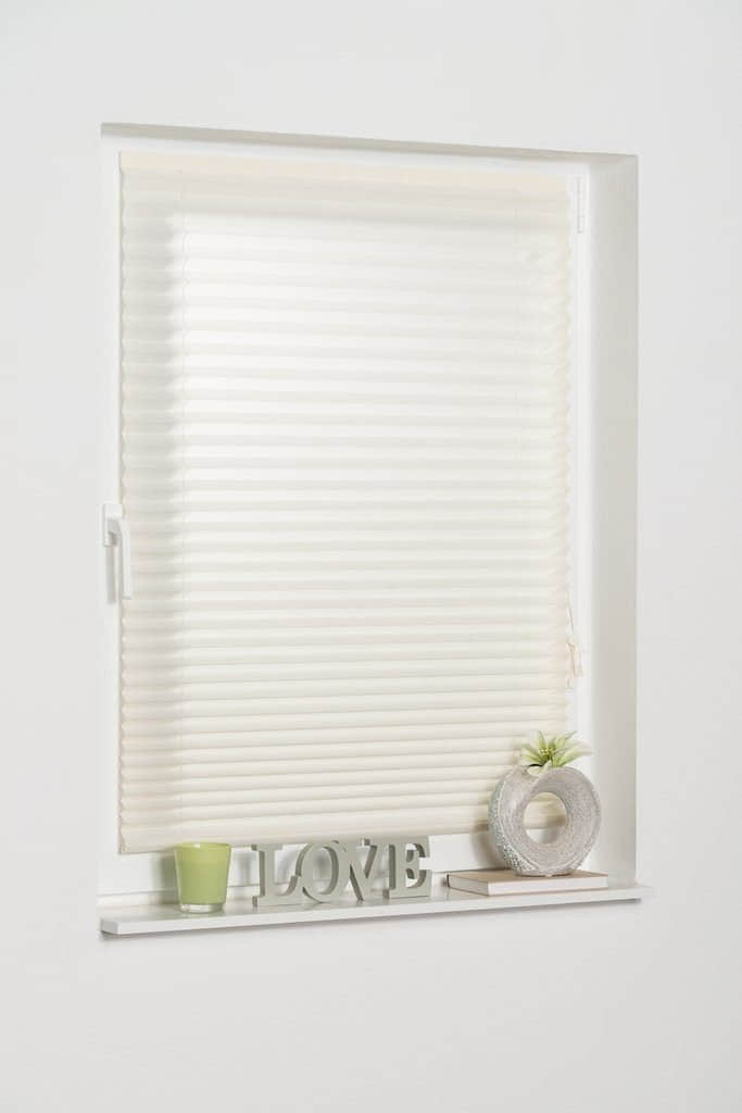 K-HOME Plissee COMO | Freihängender Lichtschutz mit Klettband | Stufenlose Höhenverstellung | Beige/Creme creme K-HOME Rollos & Plissees