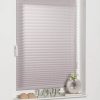K-HOME Rollos & Plissees K-HOME Plissee COMO | Freihängender Lichtschutz mit Klettband | Stufenlose Höhenverstellung | Beige/Creme grau