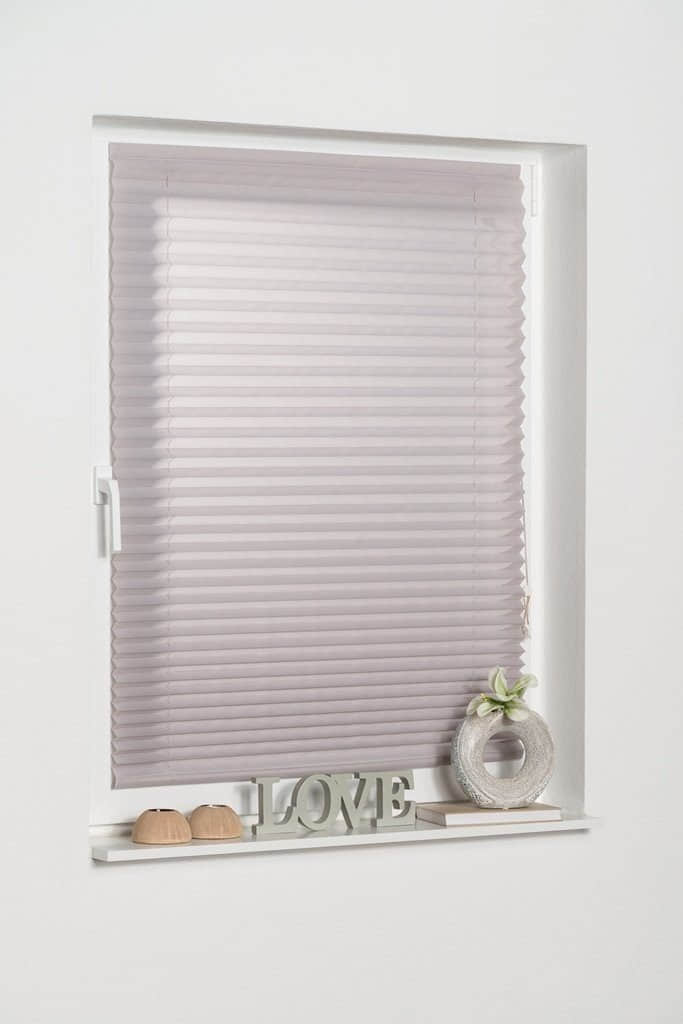 K-HOME Rollos & Plissees K-HOME Plissee COMO | Freihängender Lichtschutz mit Klettband | Stufenlose Höhenverstellung | Beige/Creme grau