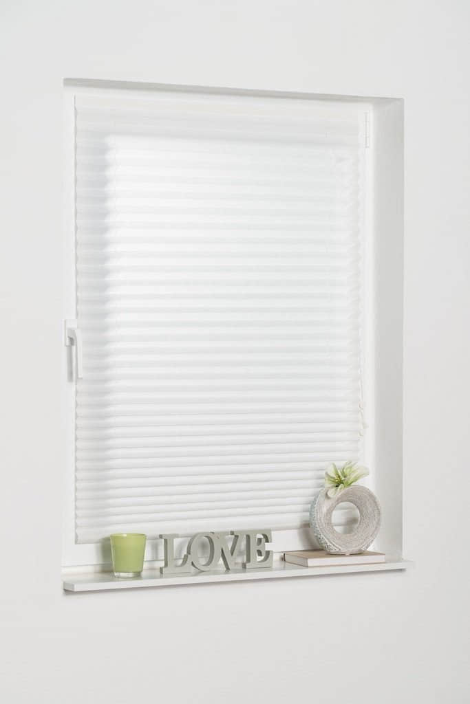 K-HOME Rollos & Plissees K-HOME Plissee COMO | Freihängender Lichtschutz mit Klettband | Stufenlose Höhenverstellung | Beige/Creme wollweiß