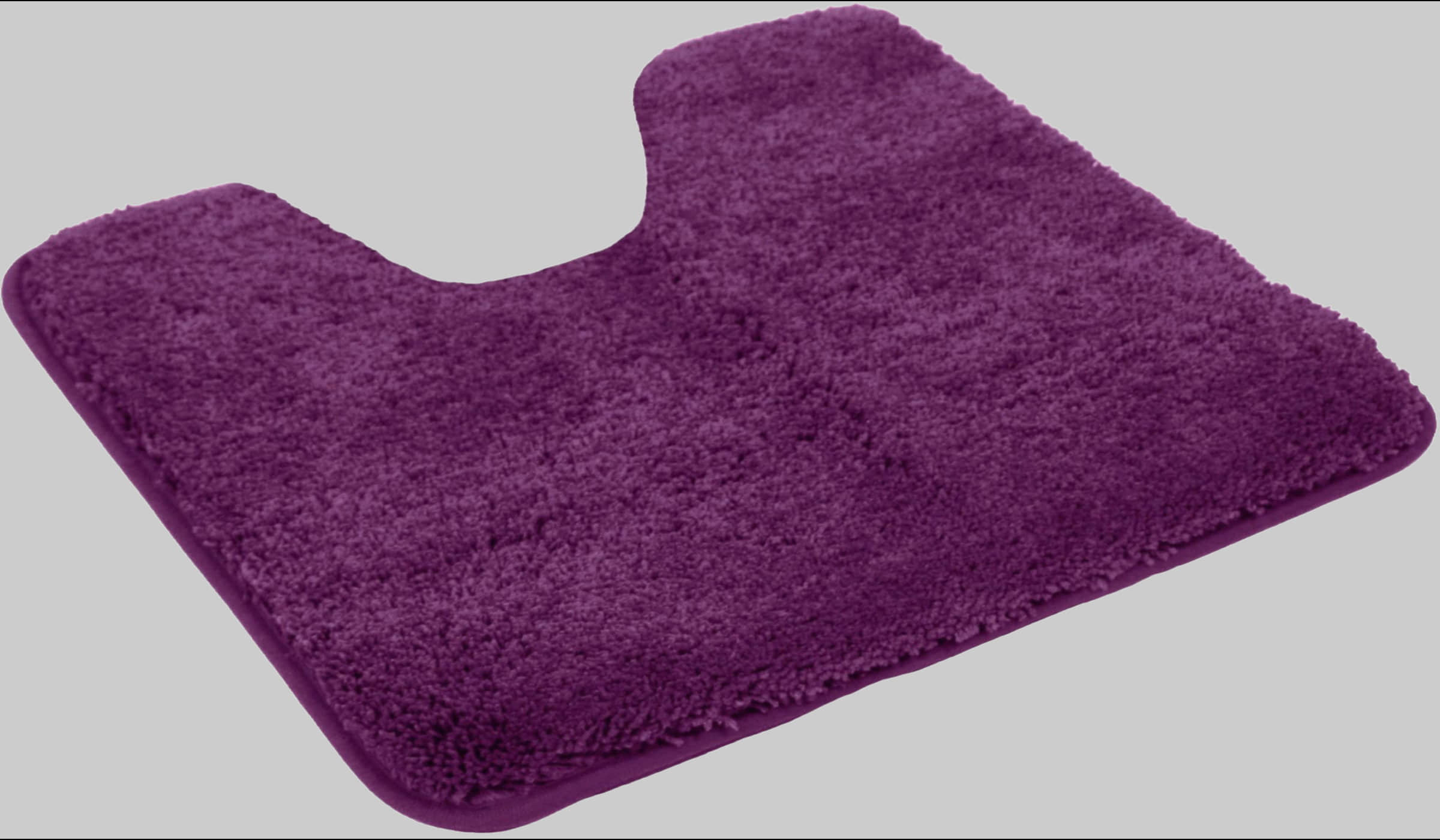 Badematten KiNZLER Kinzler Premium Badematte »Chaozhou« - XXL Flauschig (20 mm), rutschhemmend, fußbodenheizungsgeeignet, Polyester Mikrofaser, Badezimmerteppich in Uni-Farben - 60x100 cm aubergine