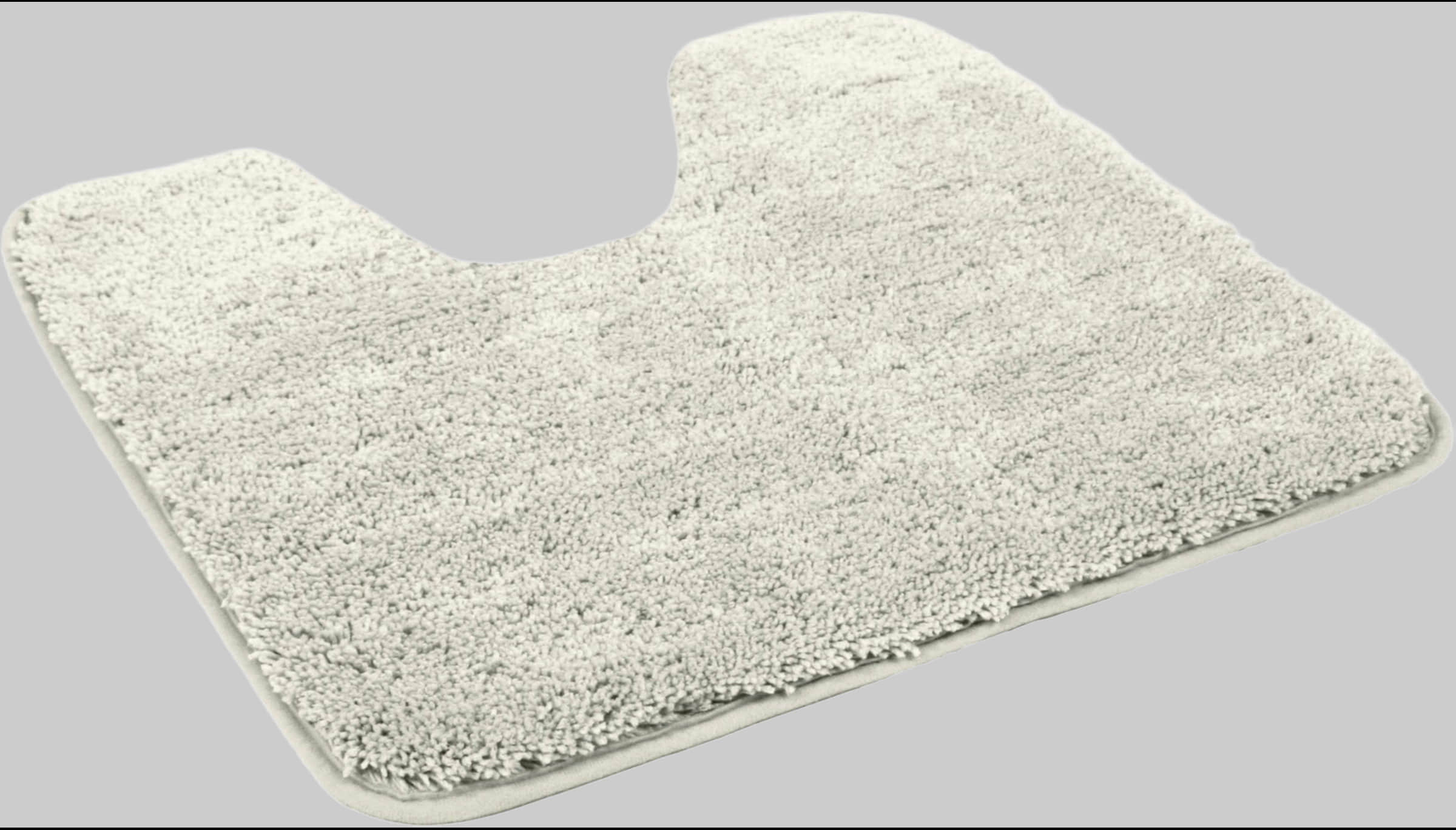 KiNZLER Badematten Kinzler Premium Badematte »Chaozhou« - XXL Flauschig (20 mm), rutschhemmend, fußbodenheizungsgeeignet, Polyester Mikrofaser, Badezimmerteppich in Uni-Farben - 60x100 cm silberfarben