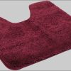 Kinzler Premium Badematte »Chaozhou« - XXL Flauschig (20 mm), rutschhemmend, fußbodenheizungsgeeignet, Polyester Mikrofaser, Badezimmerteppich in Uni-Farben - 60x100 cm bordeaux Badematten KiNZLER