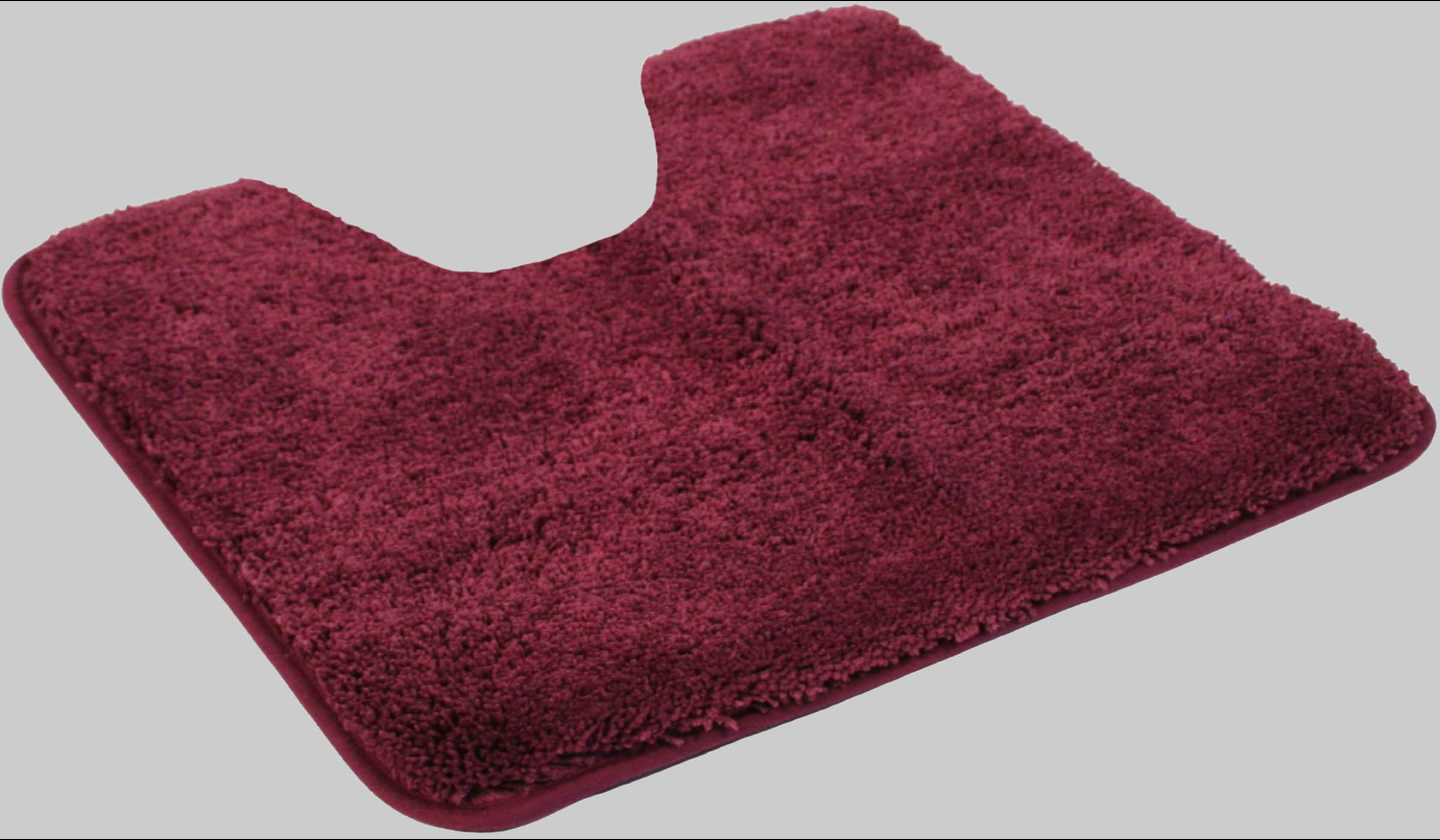 Kinzler Premium Badematte »Chaozhou« - XXL Flauschig (20 mm), rutschhemmend, fußbodenheizungsgeeignet, Polyester Mikrofaser, Badezimmerteppich in Uni-Farben - 60x100 cm bordeaux Badematten KiNZLER
