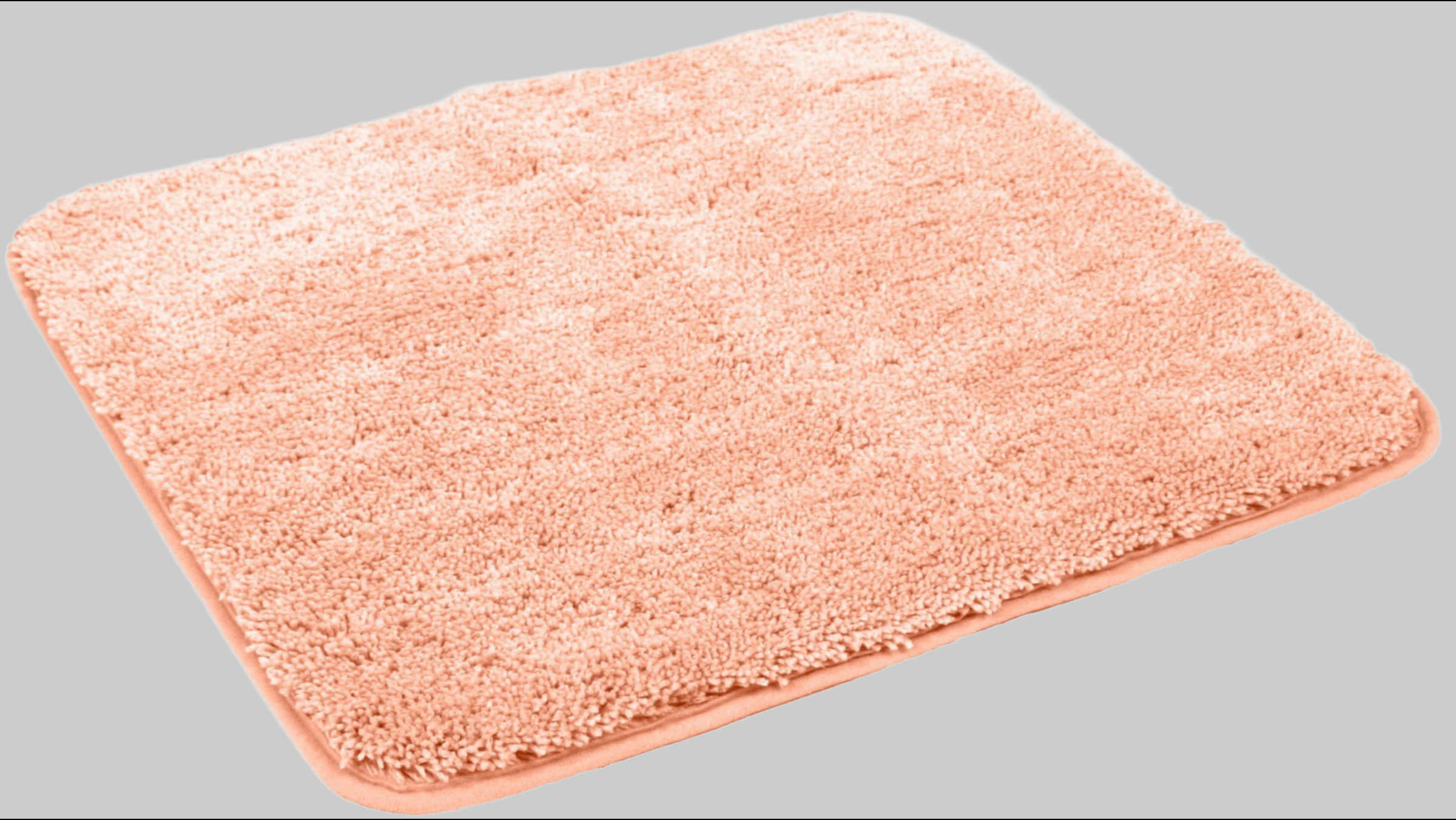 Kinzler Premium Badematte »Chaozhou« - XXL Flauschig (20 mm), rutschhemmend, fußbodenheizungsgeeignet, Polyester Mikrofaser, Badezimmerteppich in Uni-Farben - 60x100 cm coralle KiNZLER Badematten