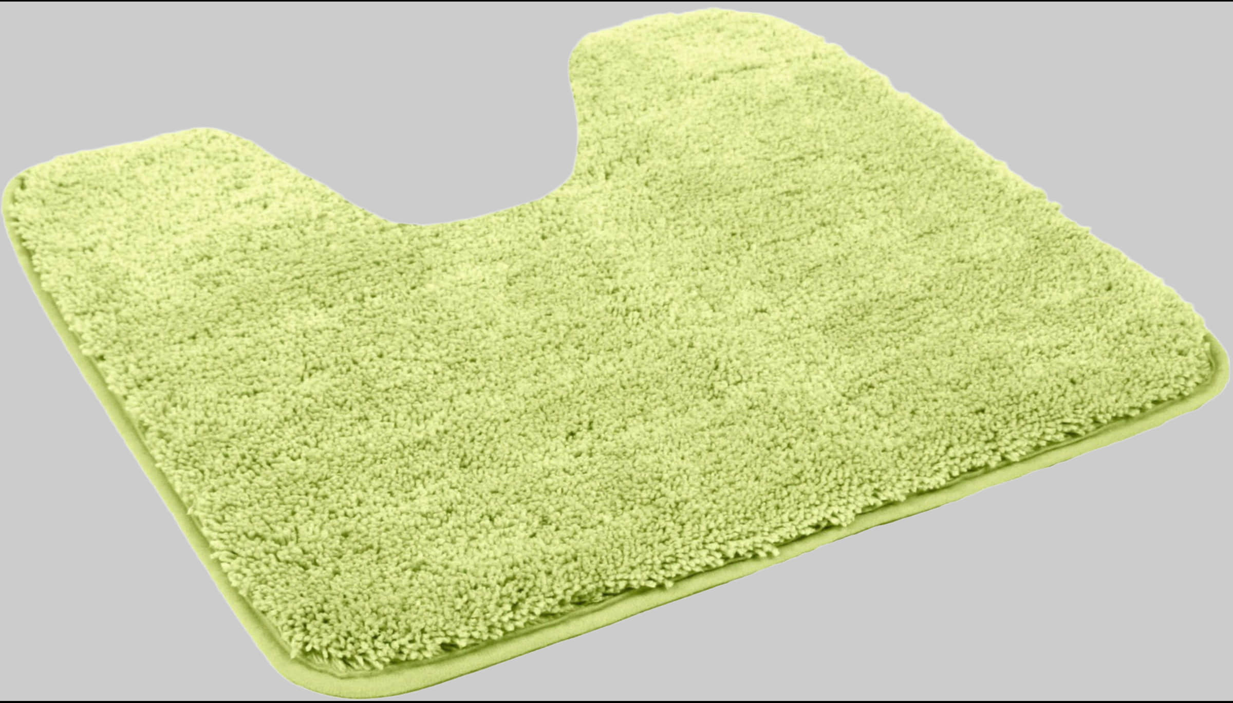 KiNZLER Kinzler Premium Badematte »Chaozhou« - XXL Flauschig (20 mm), rutschhemmend, fußbodenheizungsgeeignet, Polyester Mikrofaser, Badezimmerteppich in Uni-Farben - 60x100 cm kiwigrün Badematten